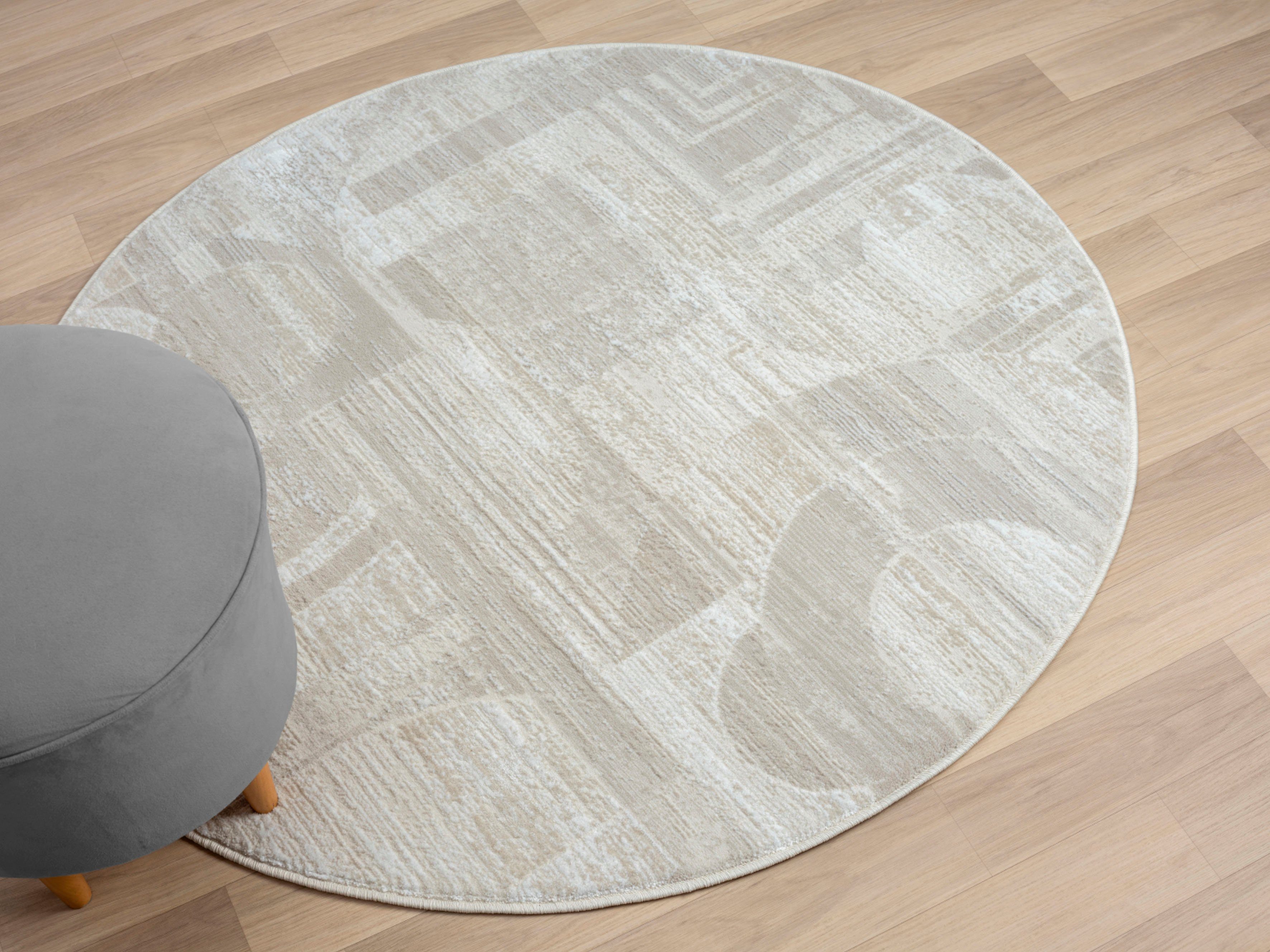 Myflair Möbel & Accessoires Vloerkleed My Circles Kortpolig, modern ontwerp, retro-stijl, bijzonder zacht