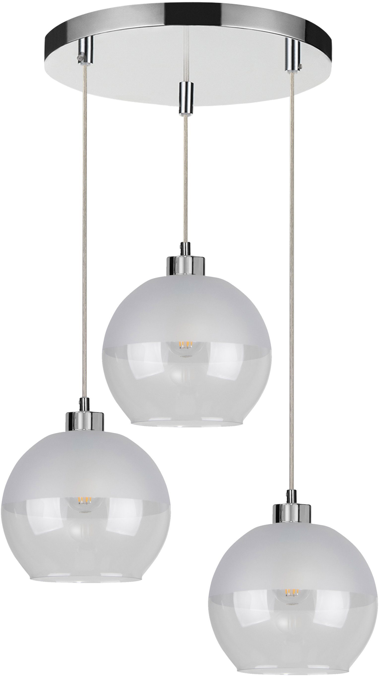 SPOT Light Hanglamp Fresh Hanglamp, lampenkap van glas, in de hoogte instelbaar / kabel in te korten, bijzonder decoratief door stijlvolle glas, geschikt voor ledlampen, Made in EU