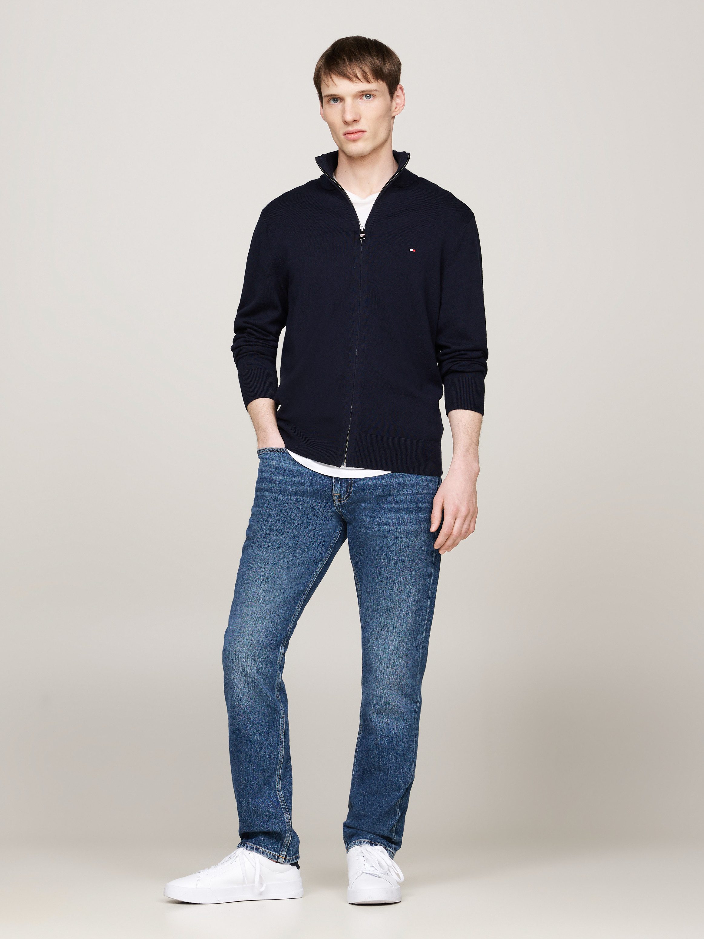 Tommy Hilfiger Cardigan PIMA ORG CTN CASHMERE ZIP THRU