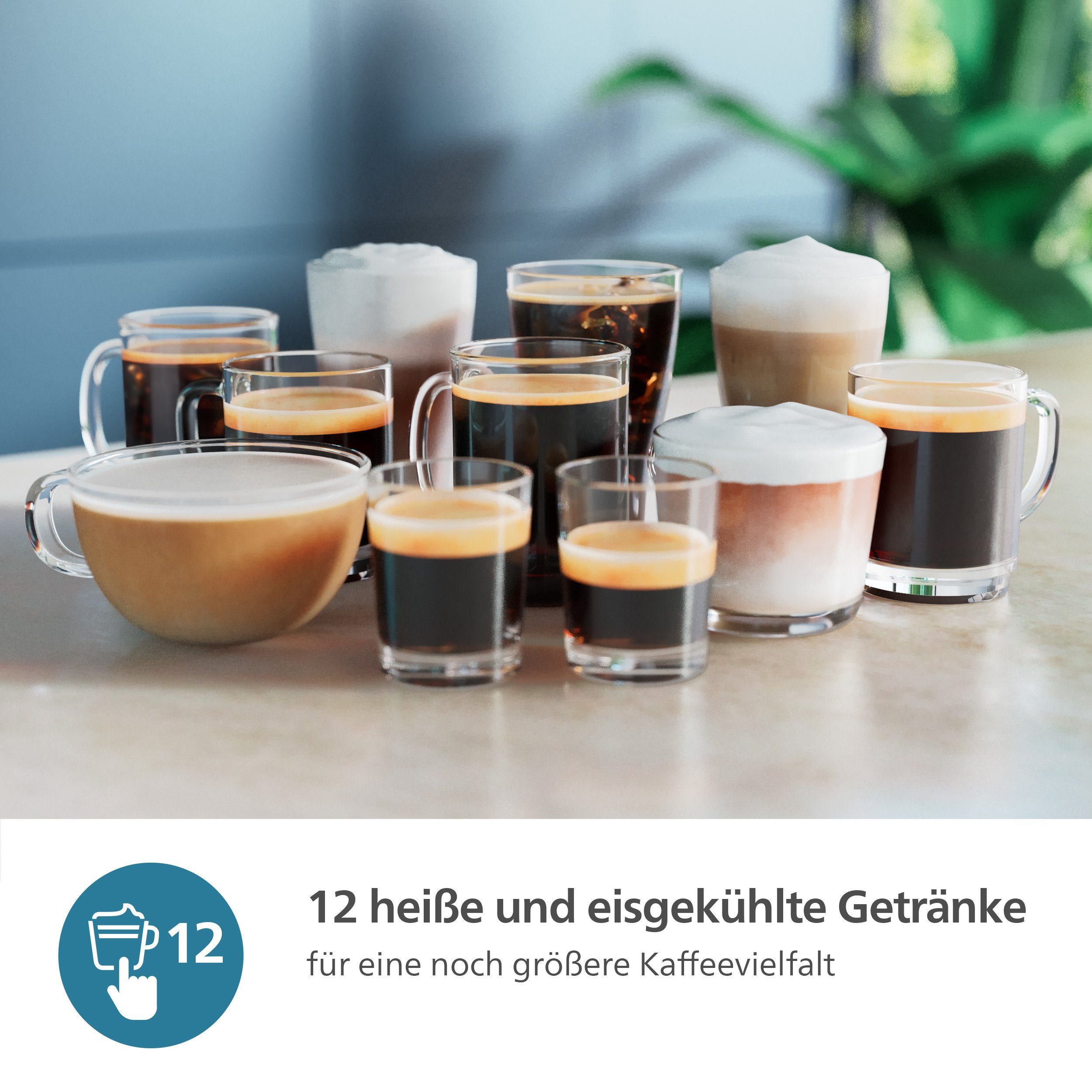 Philips Volautomatisch koffiezetapparaat EP4441/50 4400 Series, 12 koffiespecialiteiten (heet of ijskoud)