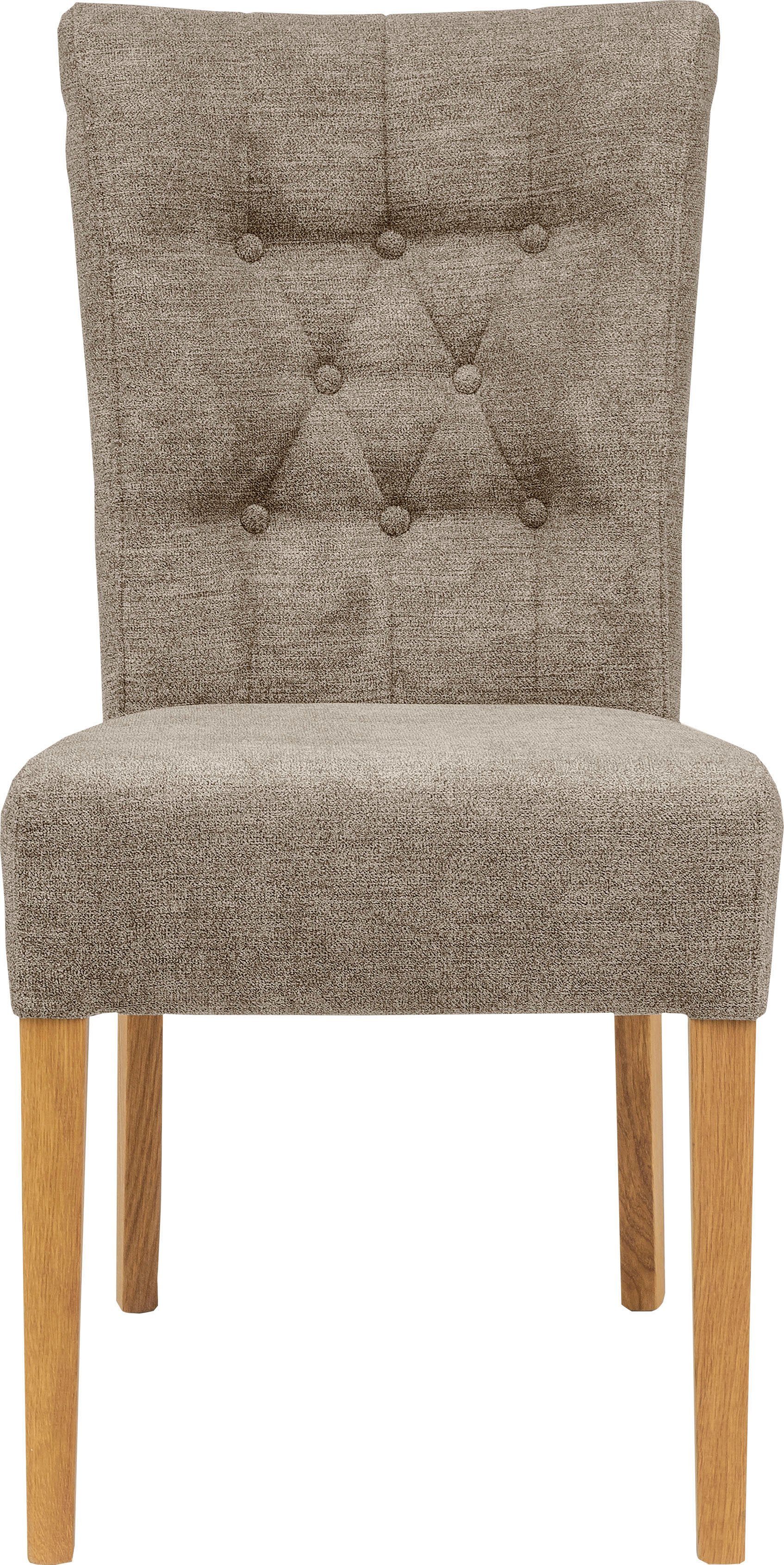 Home affaire Stoel Queen Eetkamerstoel met capitonnage, set van 2, 4 of 6