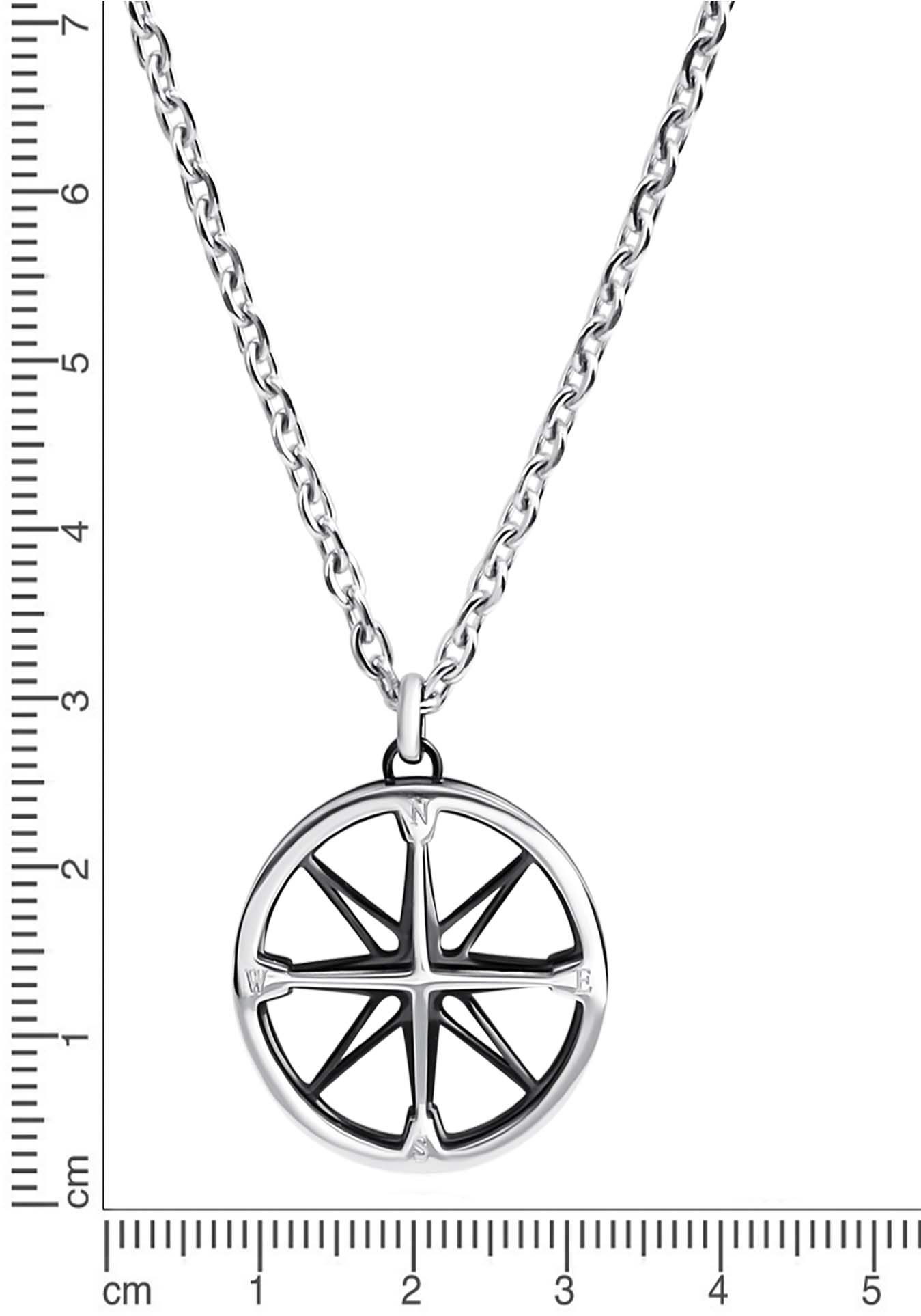 Firetti Ketting met hanger Sieraad cadeau gelukssymbool windroos voor hoop & bescherming