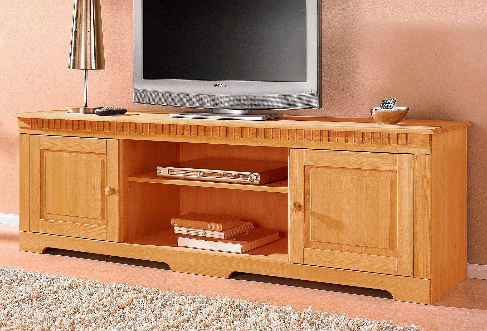 home affaire tv-meubel lisa van mooi massief grenenhout, breedte 175 cm beige