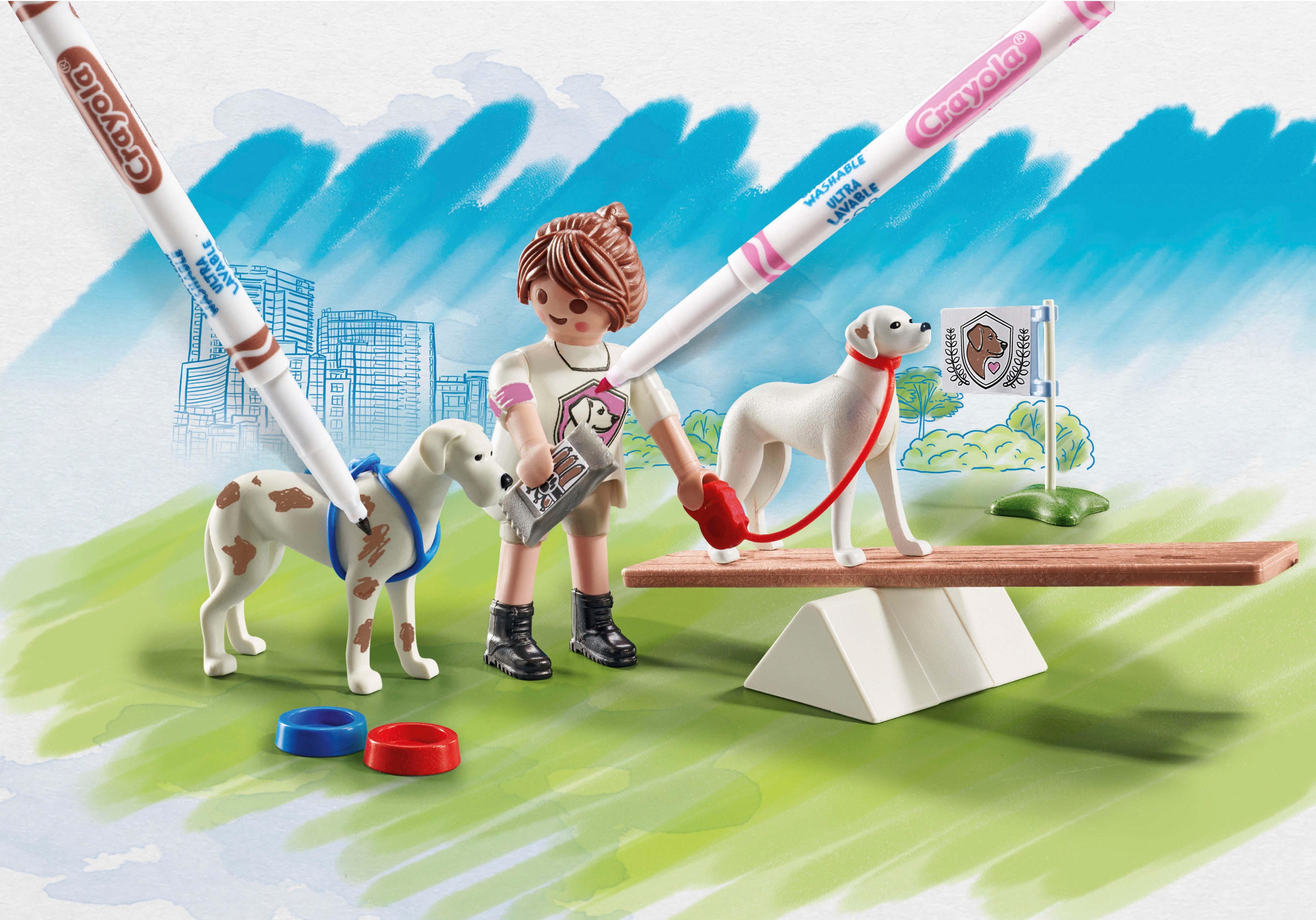Playmobil® Constructie-speelset Hondentraining (71517), Color (17-delig)