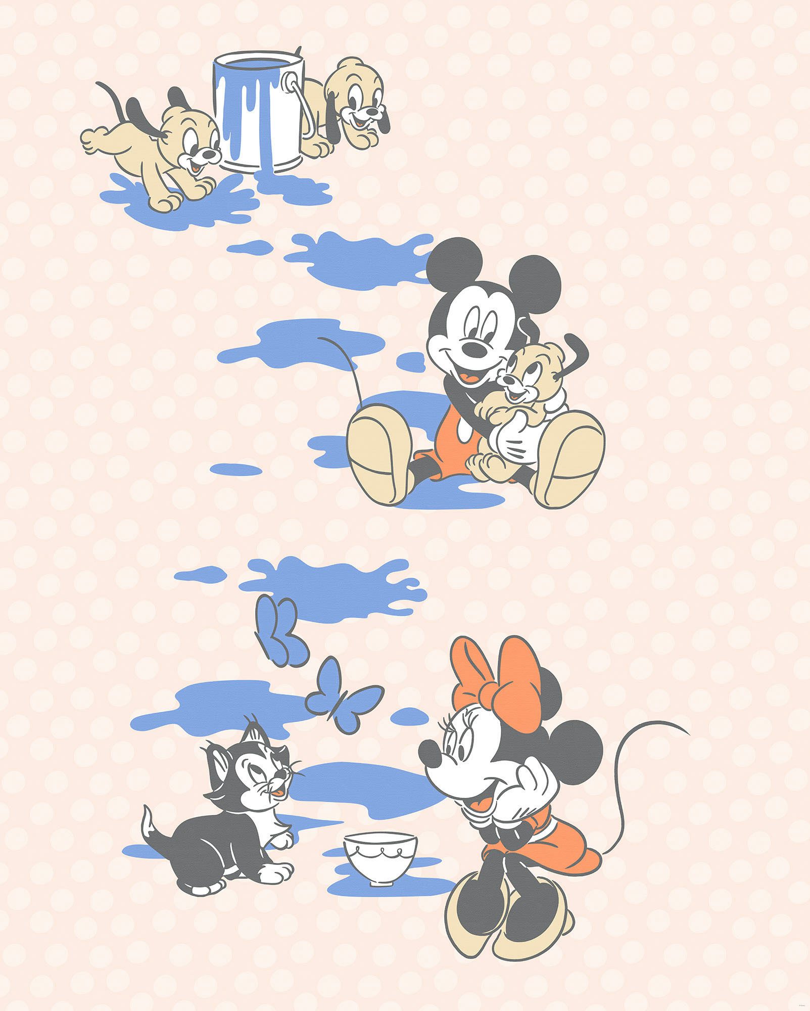 Komar Fotobehang Digitale print vlies - Mickey Artsy Flow - Afmeting 200 x 250 cm (1 stuk)