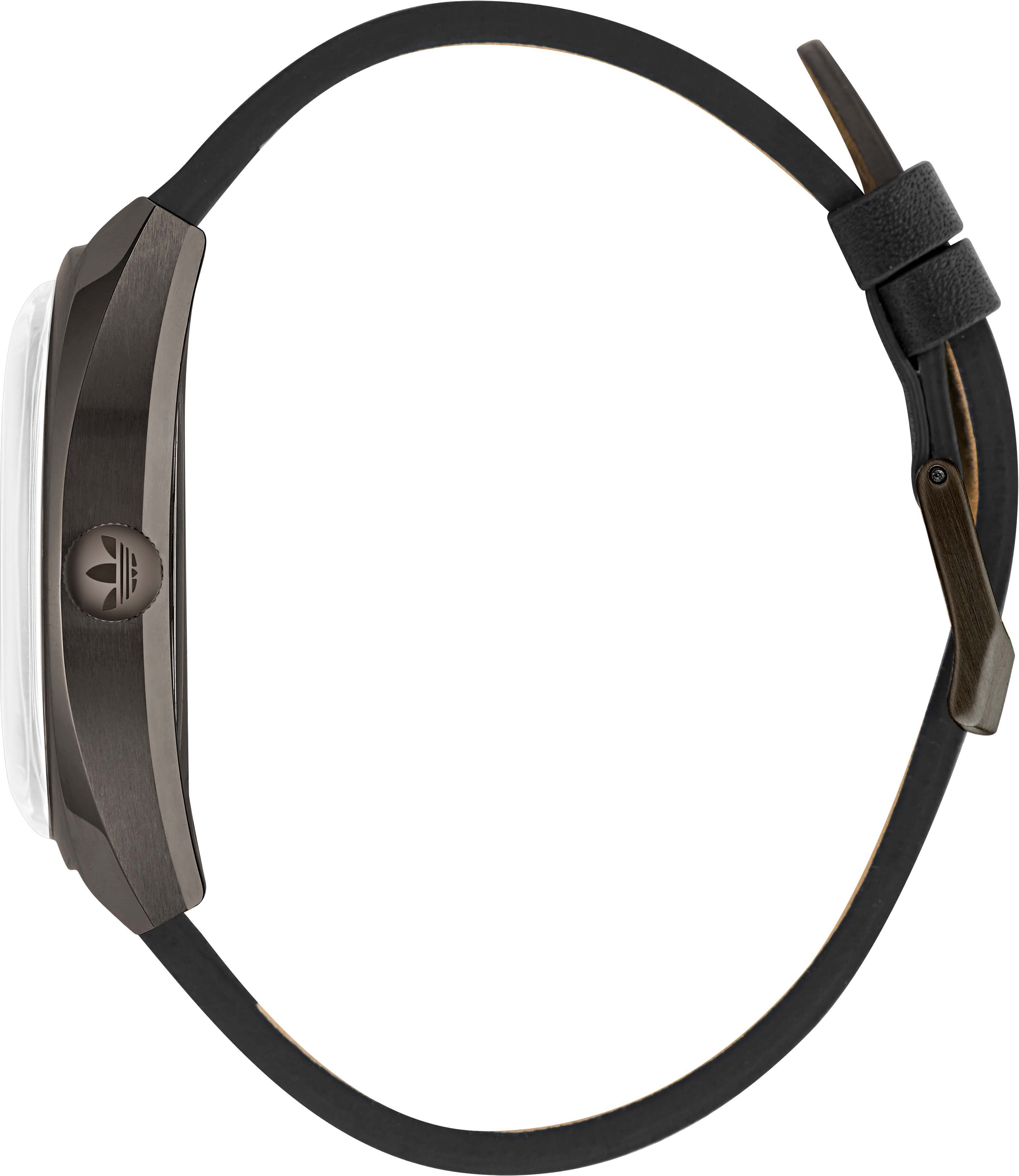 adidas Originals Kwartshorloge EDITION ONE Polshorloge, dames, herenhorloge, unisex, analoog, leren band