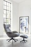 FLEXLUX Relaxfauteuil Relaxchairs More Eersteklas comfort, rug- en hoofdsteunverstelling, draaibaar, zwarte voet