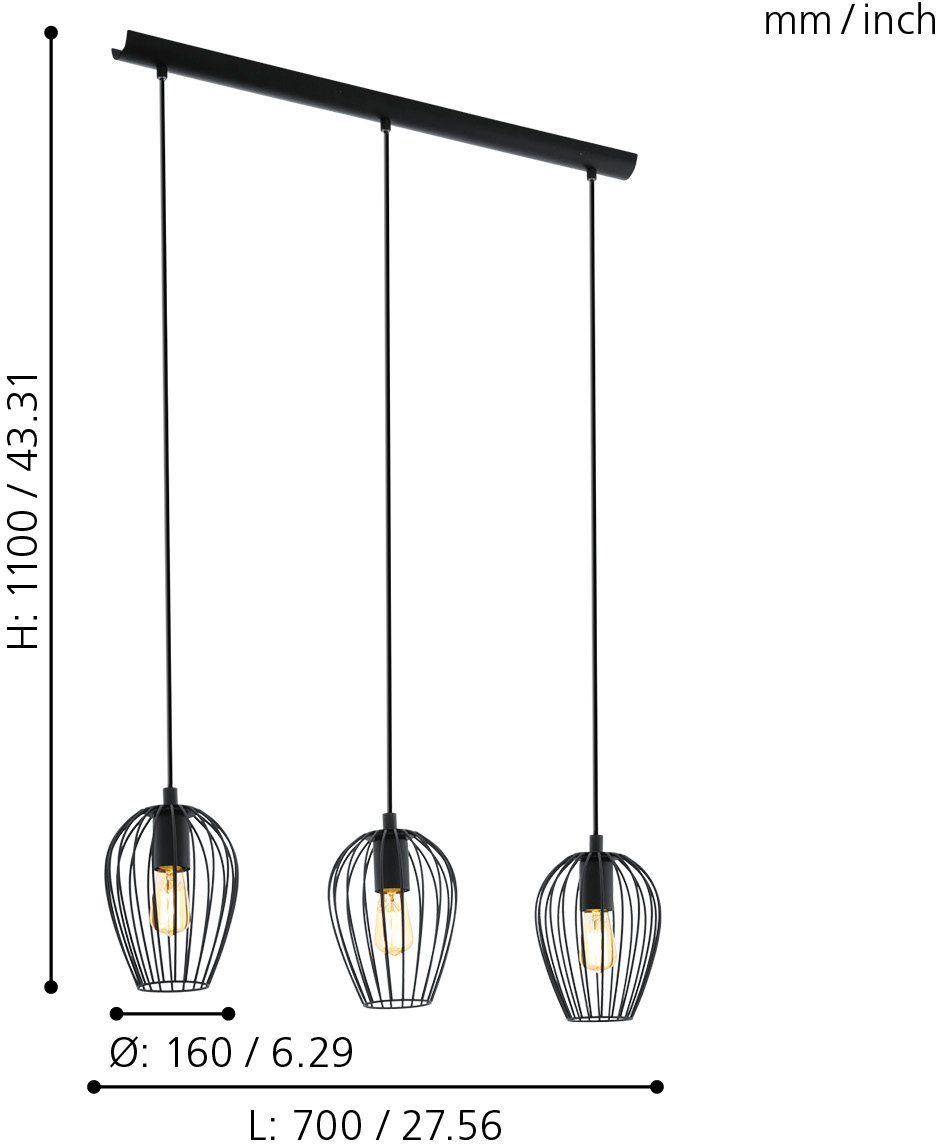EGLO Hanglamp NEWTOWN Hanglicht, hanglamp