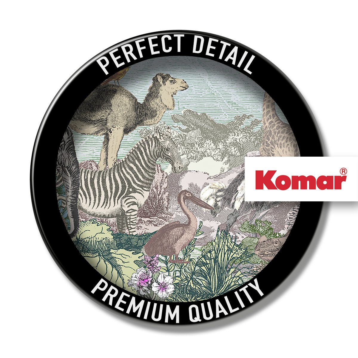 Komar Fotobehang Creative Zoo 350 x 250 cm (breedte x hoogte) - behang, vlies, woonkamer, slaapkamer (1 stuk)