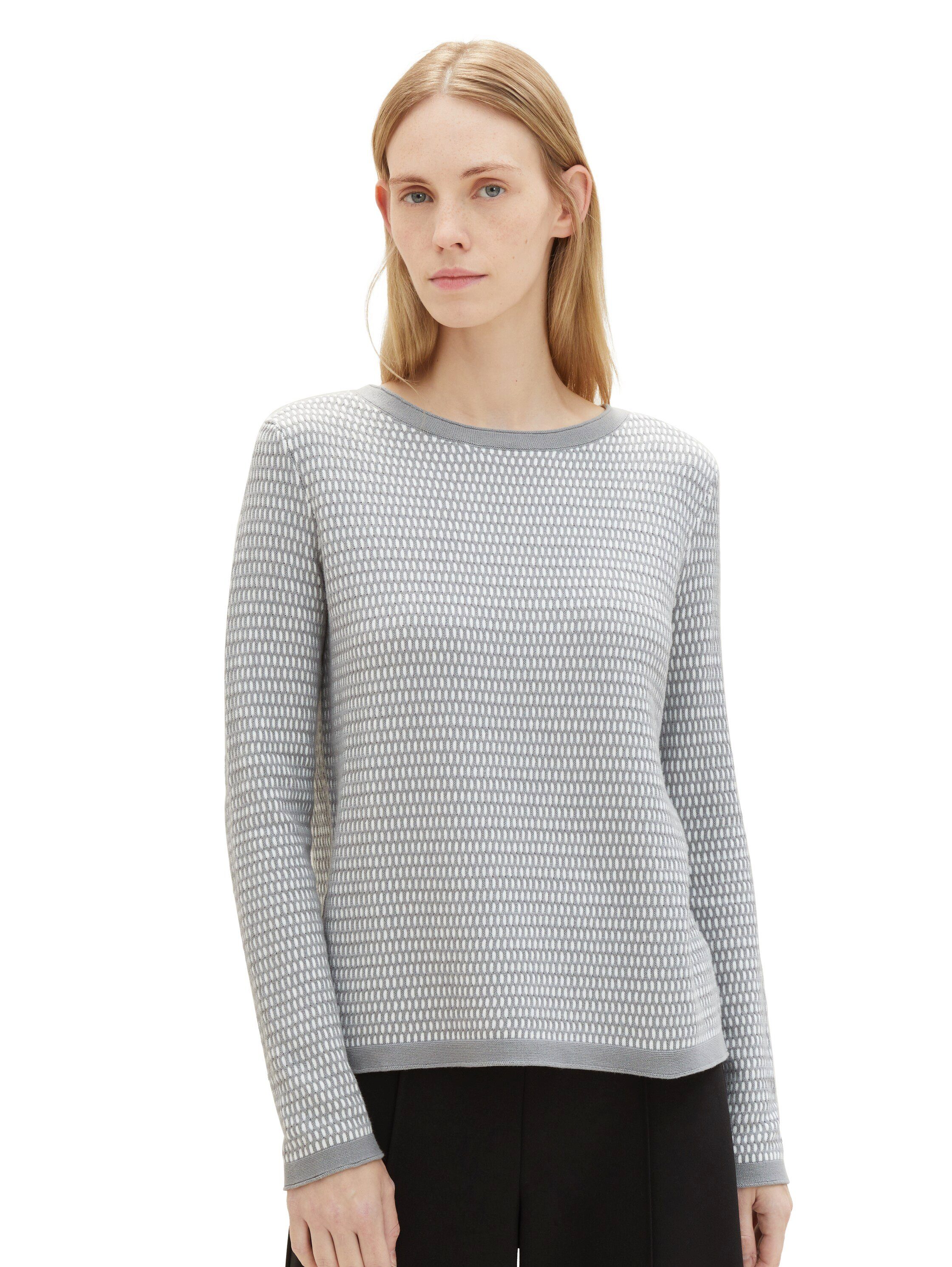 Tom Tailor Trui met ronde hals met structuurpatroon