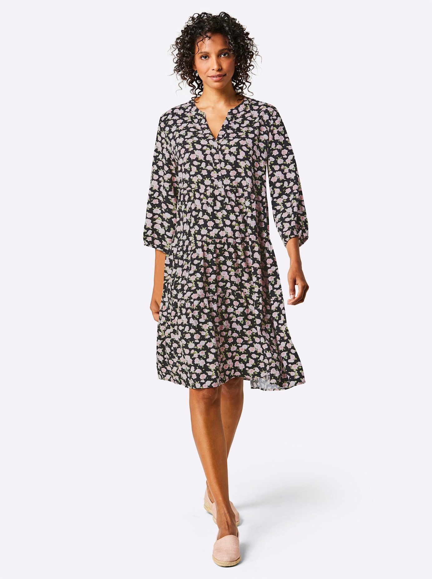 CREATION L PREMIUM Gedessineerde jurk Modal-jurk