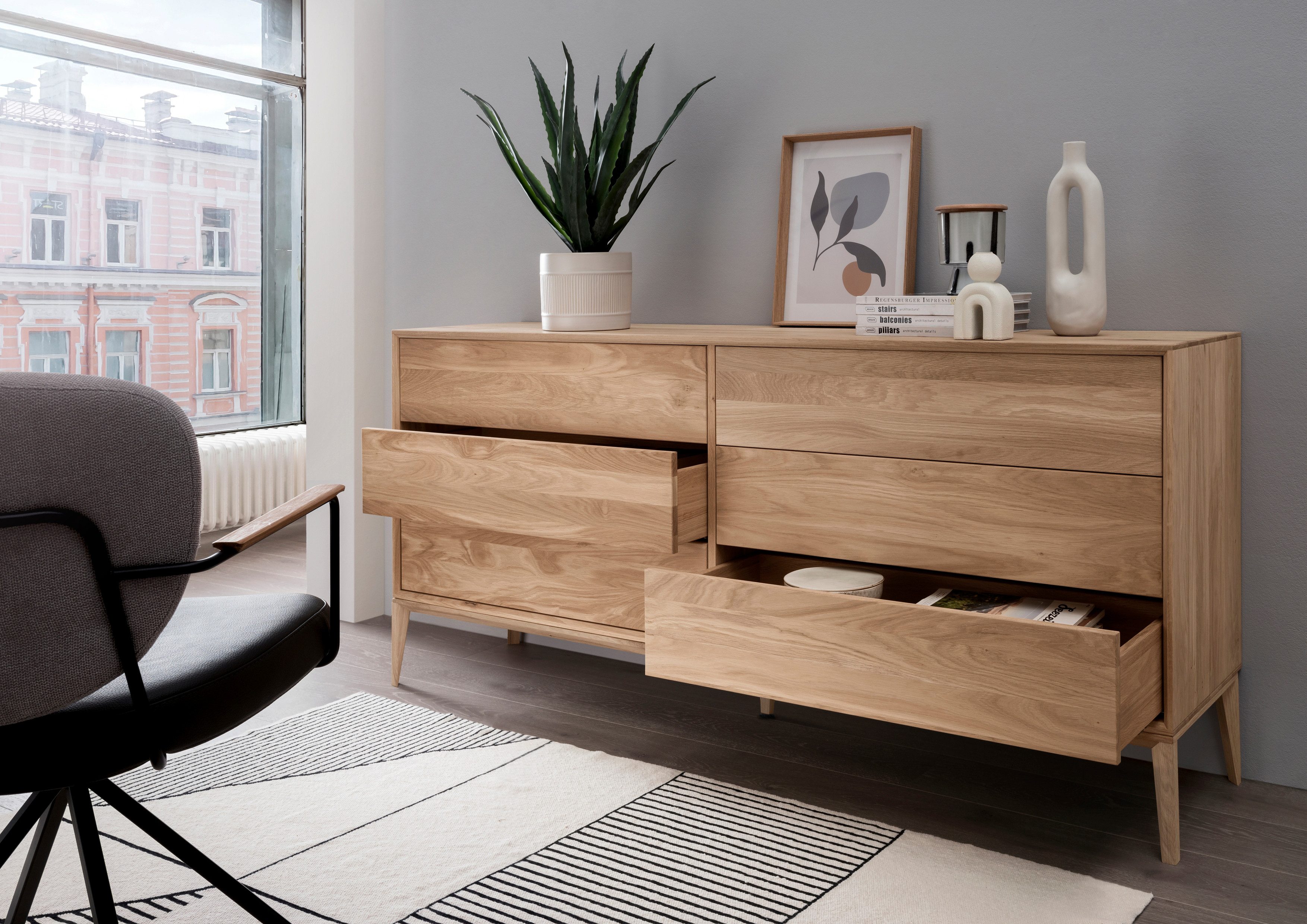 Home affaire Dressoir Koda 6 lades met push-to-open functie