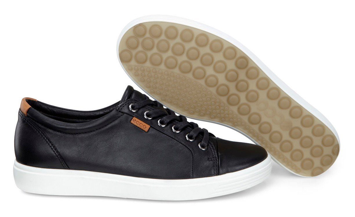 Ecco Sneakers SOFT 7 W met label, vrijetijdsschoen, lage schoen, veterschoen, smalle vorm