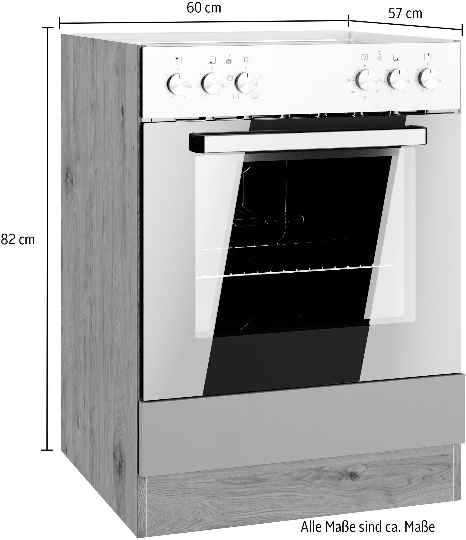 wiho Küchen Ombouwkast voor oven Elba Breedte 60 cm