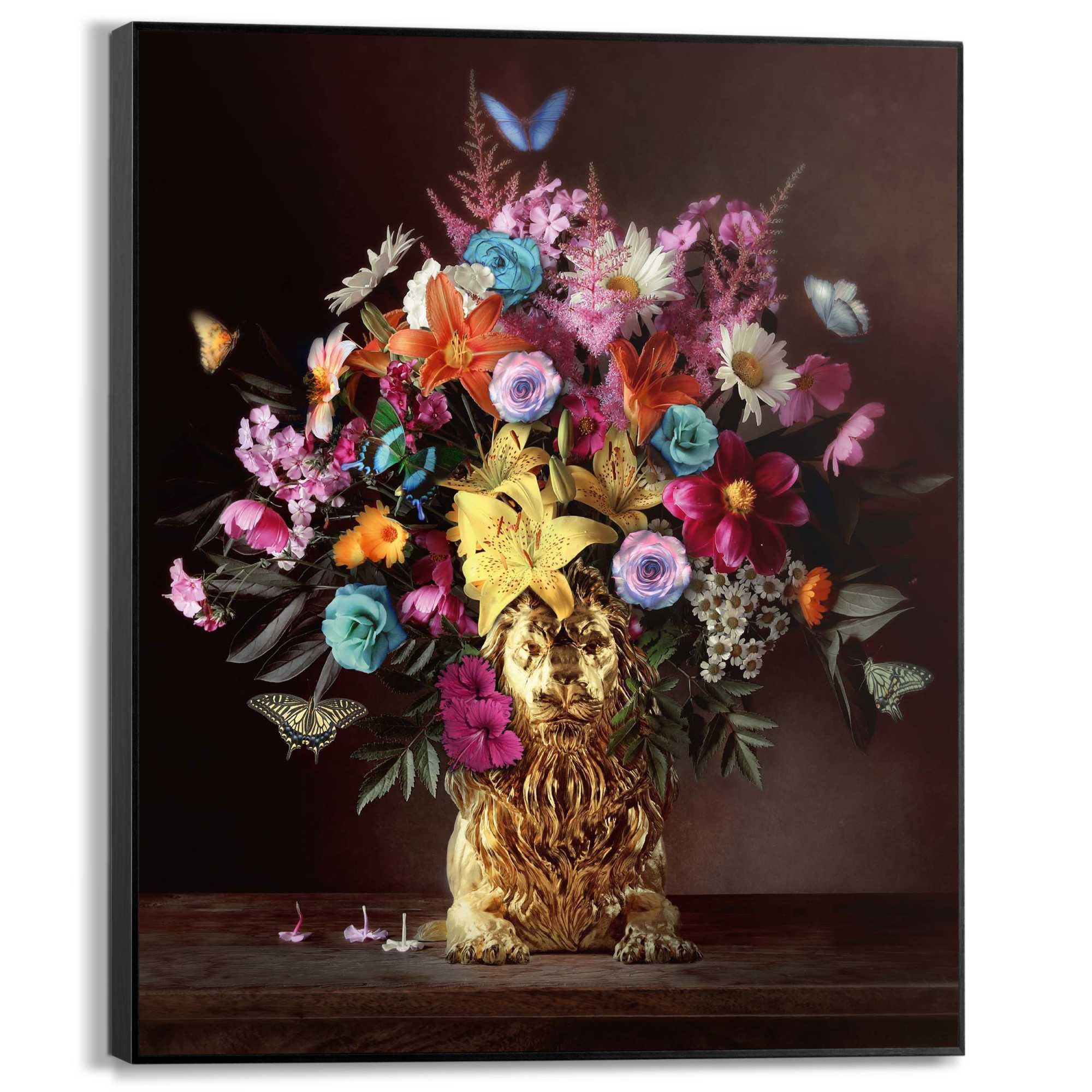 Reinders! Artprint Bloemenleeuw