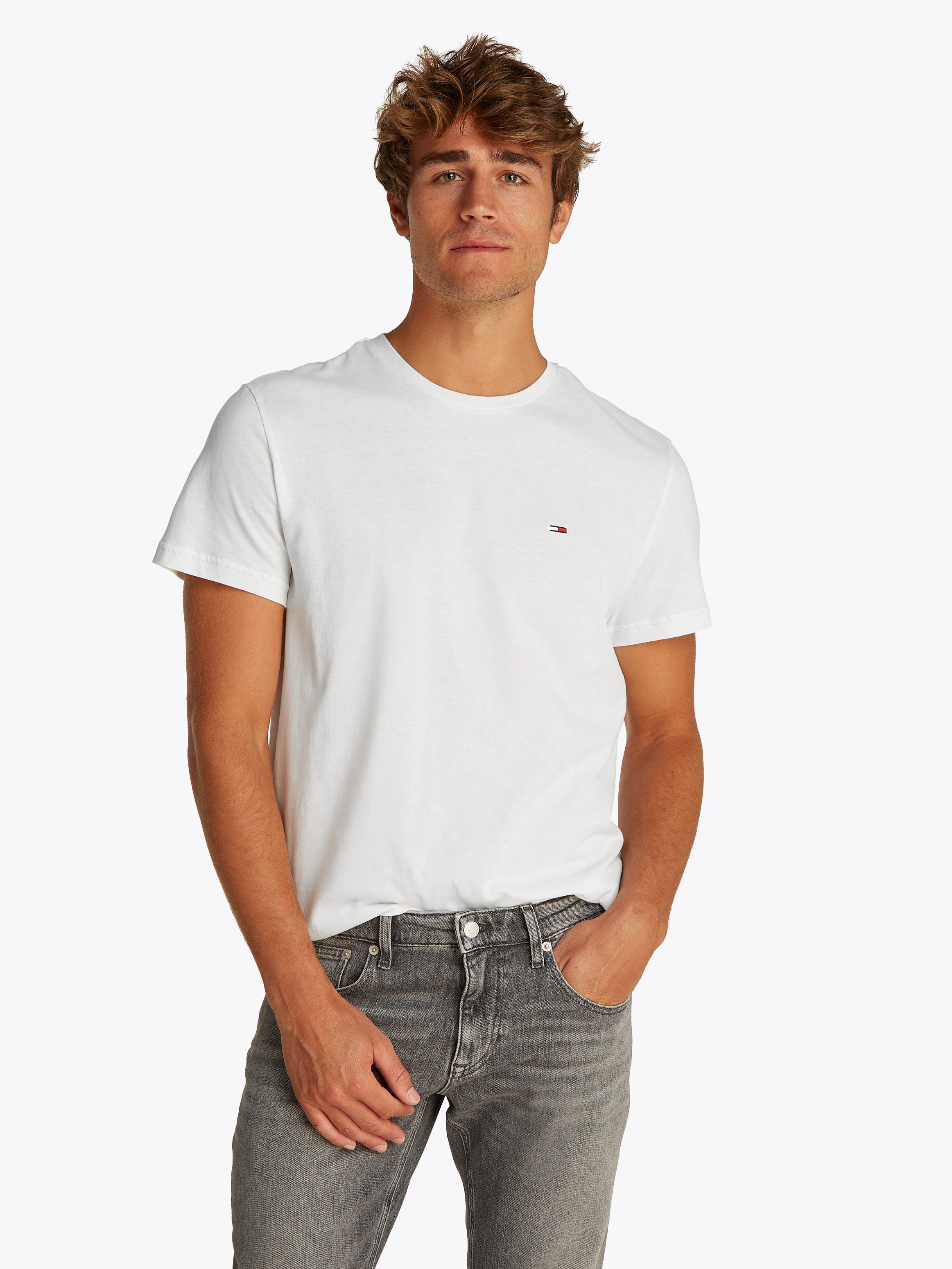 TOMMY JEANS Shirt met korte mouwen TJM SLIM 2PACK MIX TEE EXT (Set van 2)