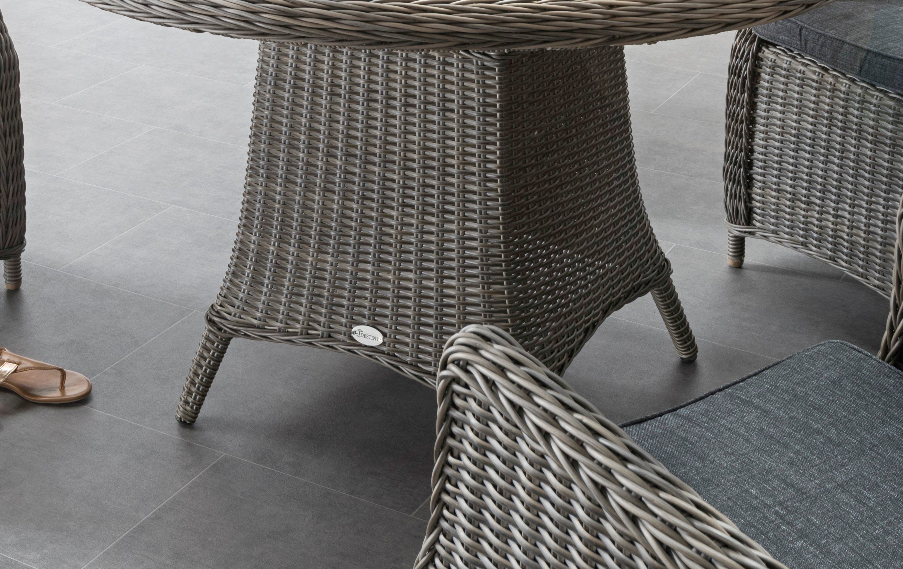Destiny Tuin-eethoek Luna Aluminium, polyrotan (set, 13-delig)