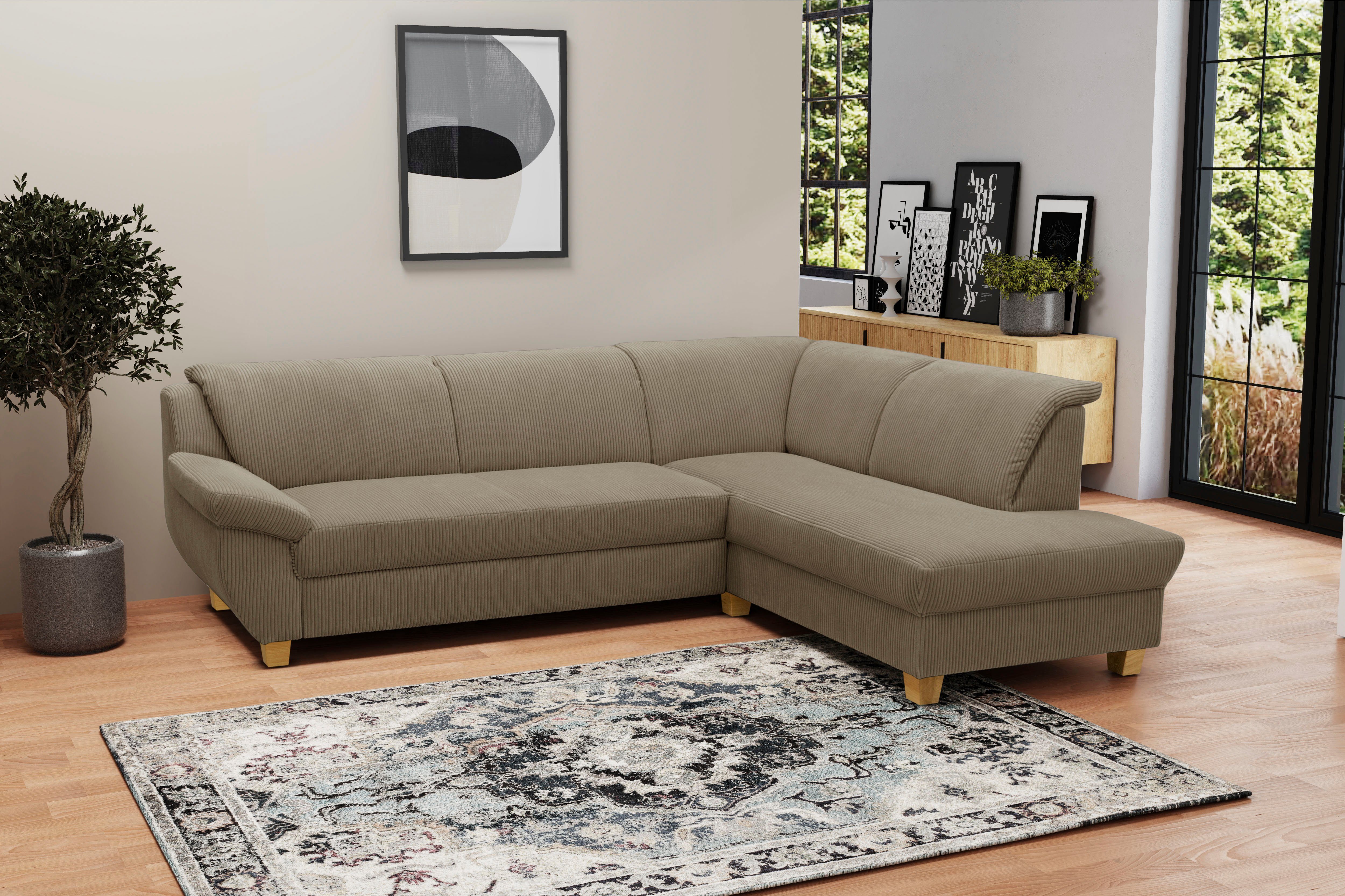Home affaire Hoekbank Yesterday tijdloos en elegant, comfortabele armleuningen, L-vorm