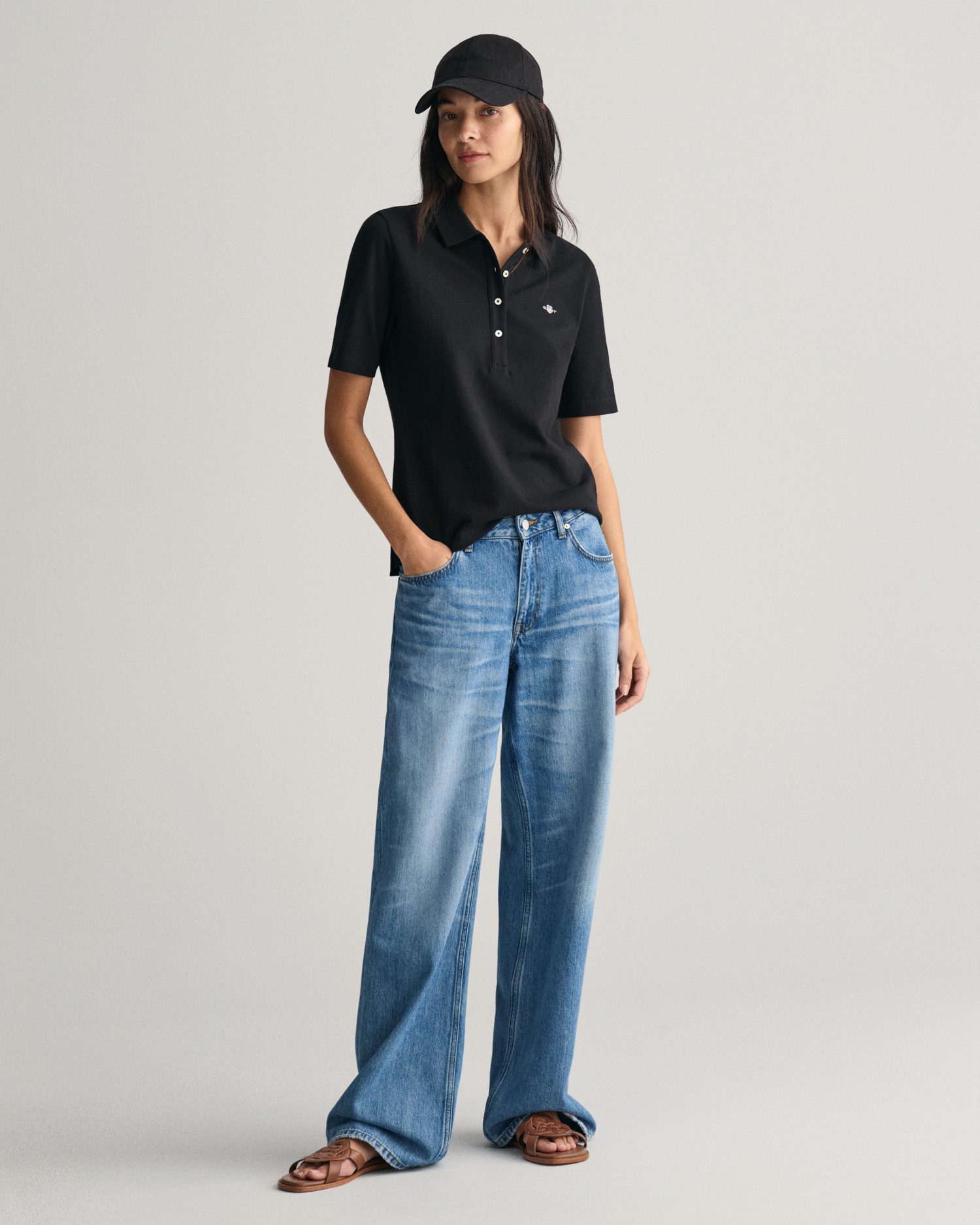 Gant Poloshirt SLIM SHIELD KA PIQUE POLO met geborduurd grafisch logo op de borst