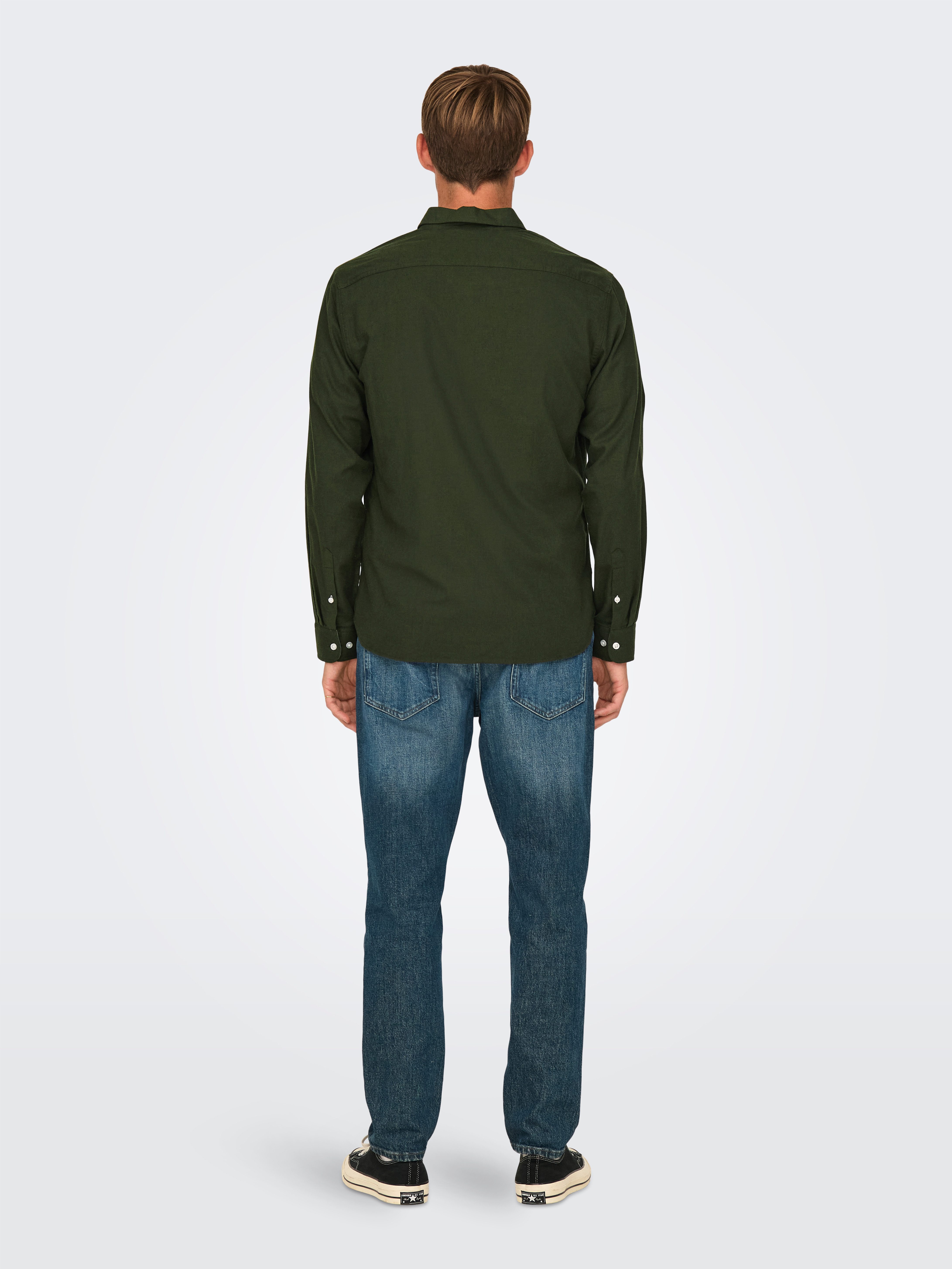 ONLY & SONS Overhemd met lange mouwen ONSROAD LIFE REG MELANGE LS SHIRT NOOS