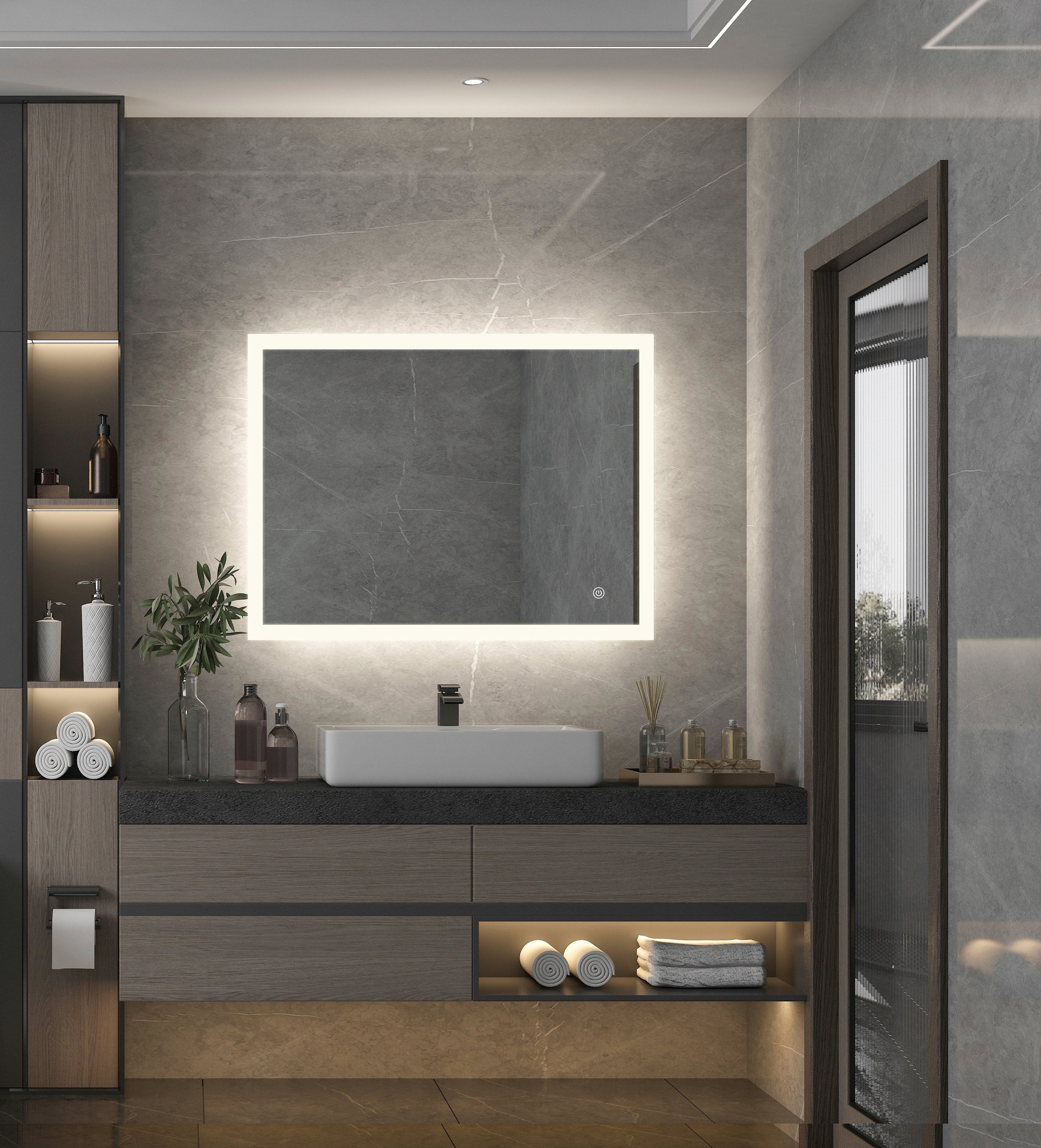 Somatische cel Helderheid bossen welltime Badspiegel met touch ledverlichting, bxh: 40x60 cm snel online  gekocht | OTTO