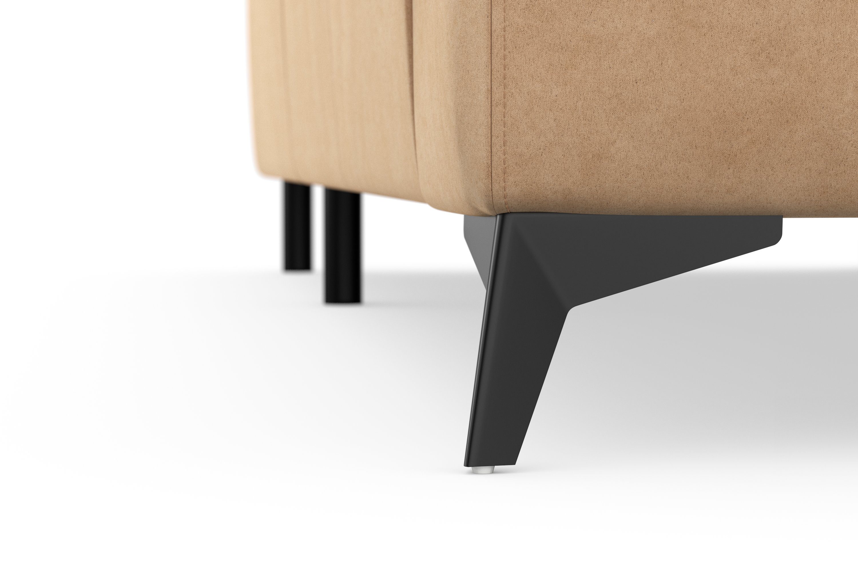 sit&more Hoekbank Sinatra L-vorm optioneel met verstelbare hoofdsteun en armleuning, metalen poten