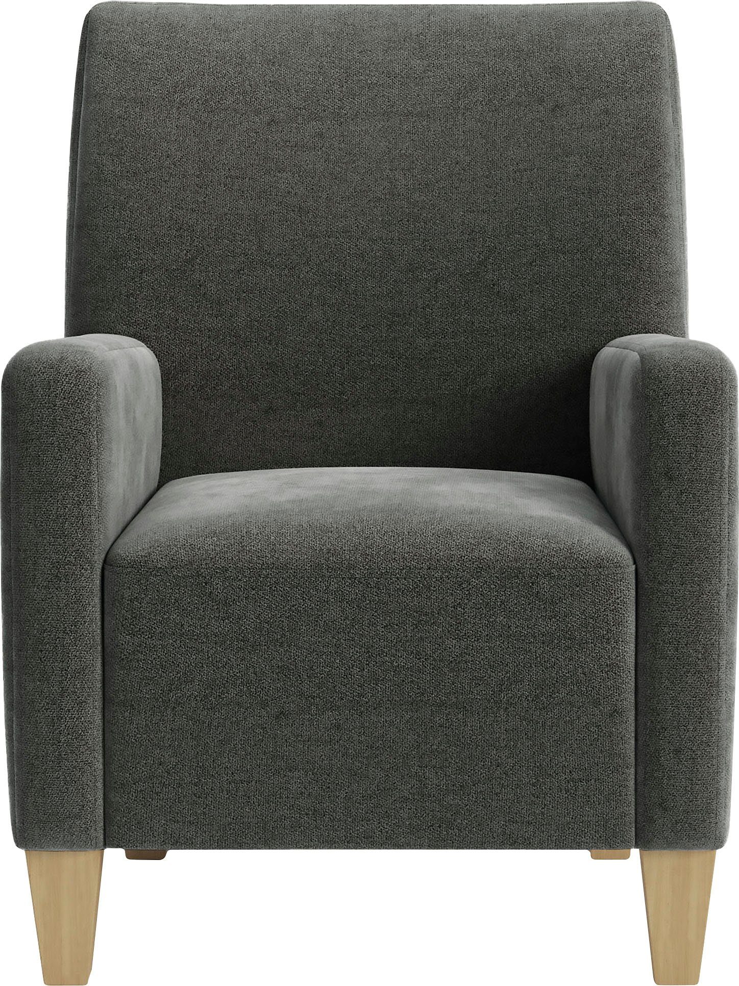 Home affaire Fauteuil Viva met binnenvering, met beukenhouten poten