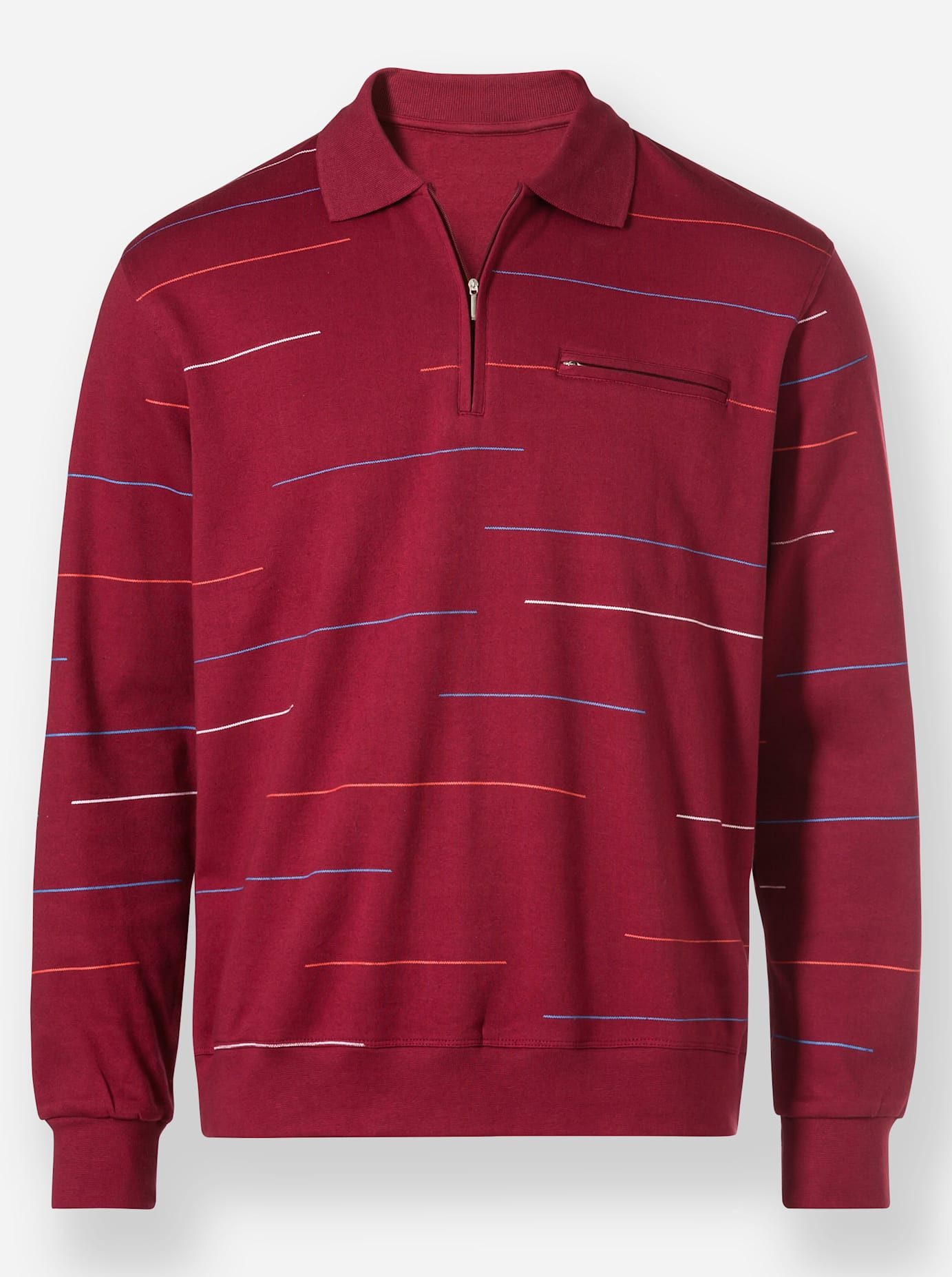 Marco Donati Poloshirt met lange mouwen Sweatshirt (1-delig)