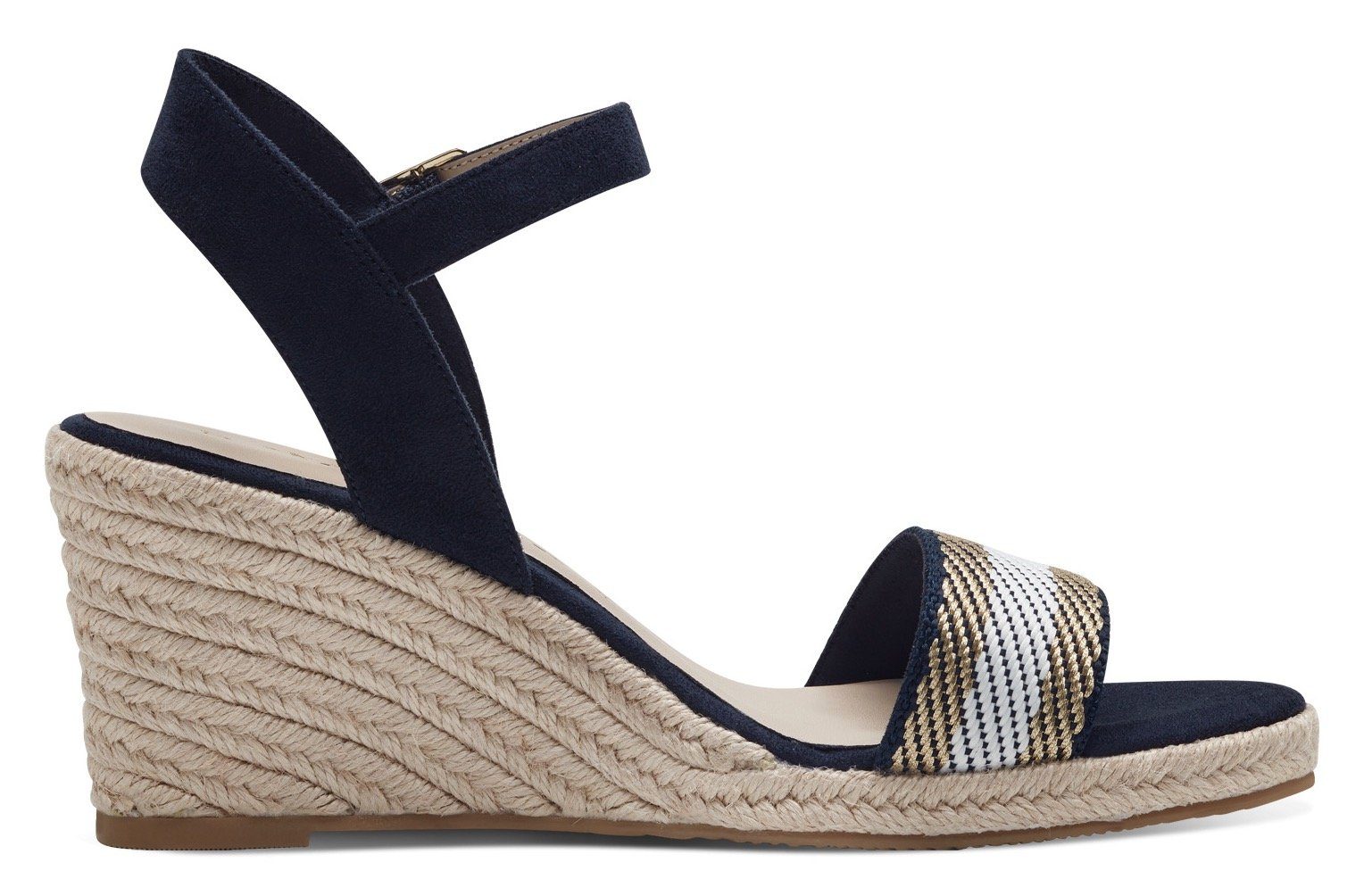Tamaris Sleehaksandaaltjes , zomerschoen, sandaal, sleehak, met jute-beslag
