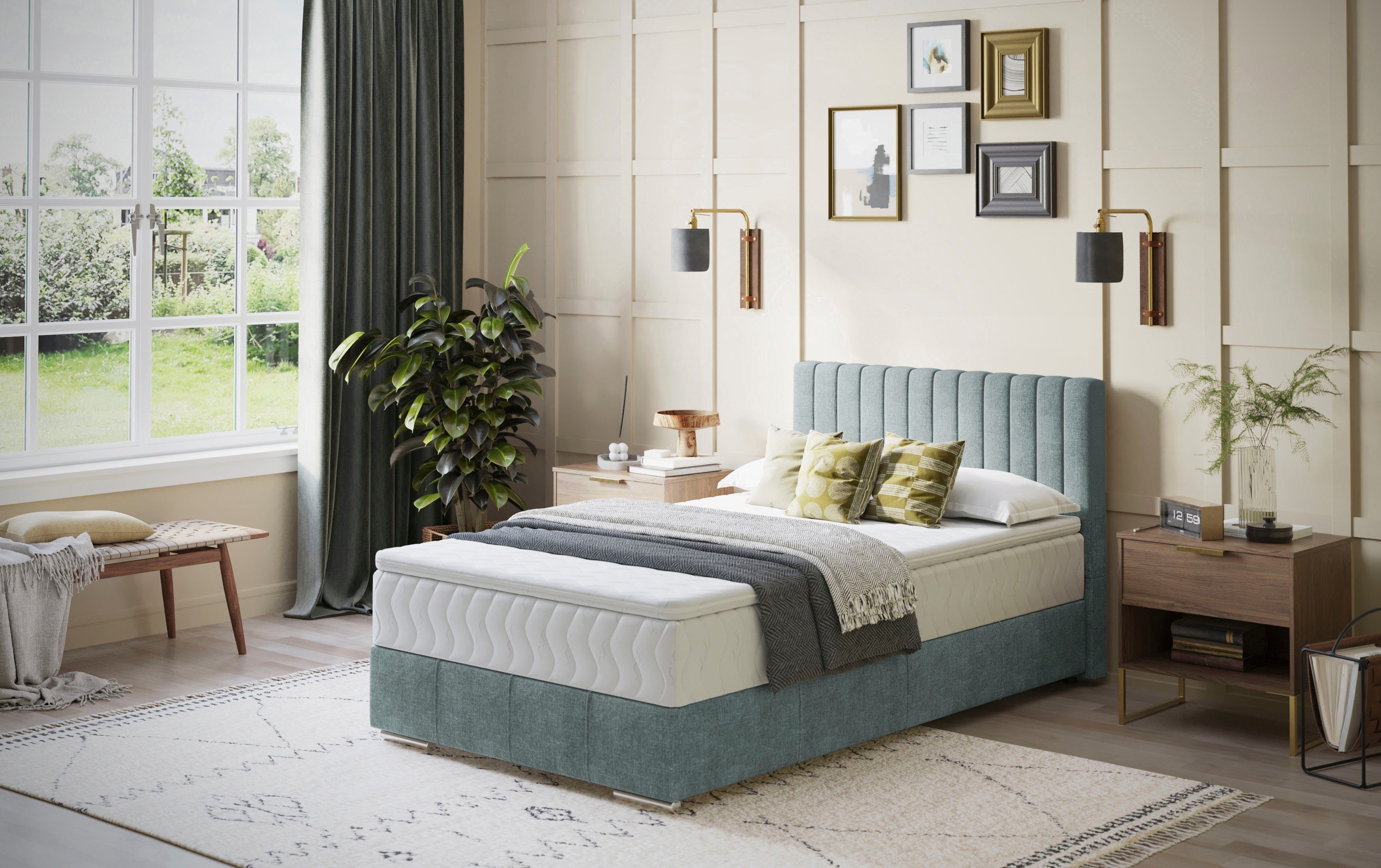 INOSIGN Boxspring Thor met bedbodem, incl. matras, topverkoper Topmatras en sierkussen, in verschillende hardheden beschikbaar