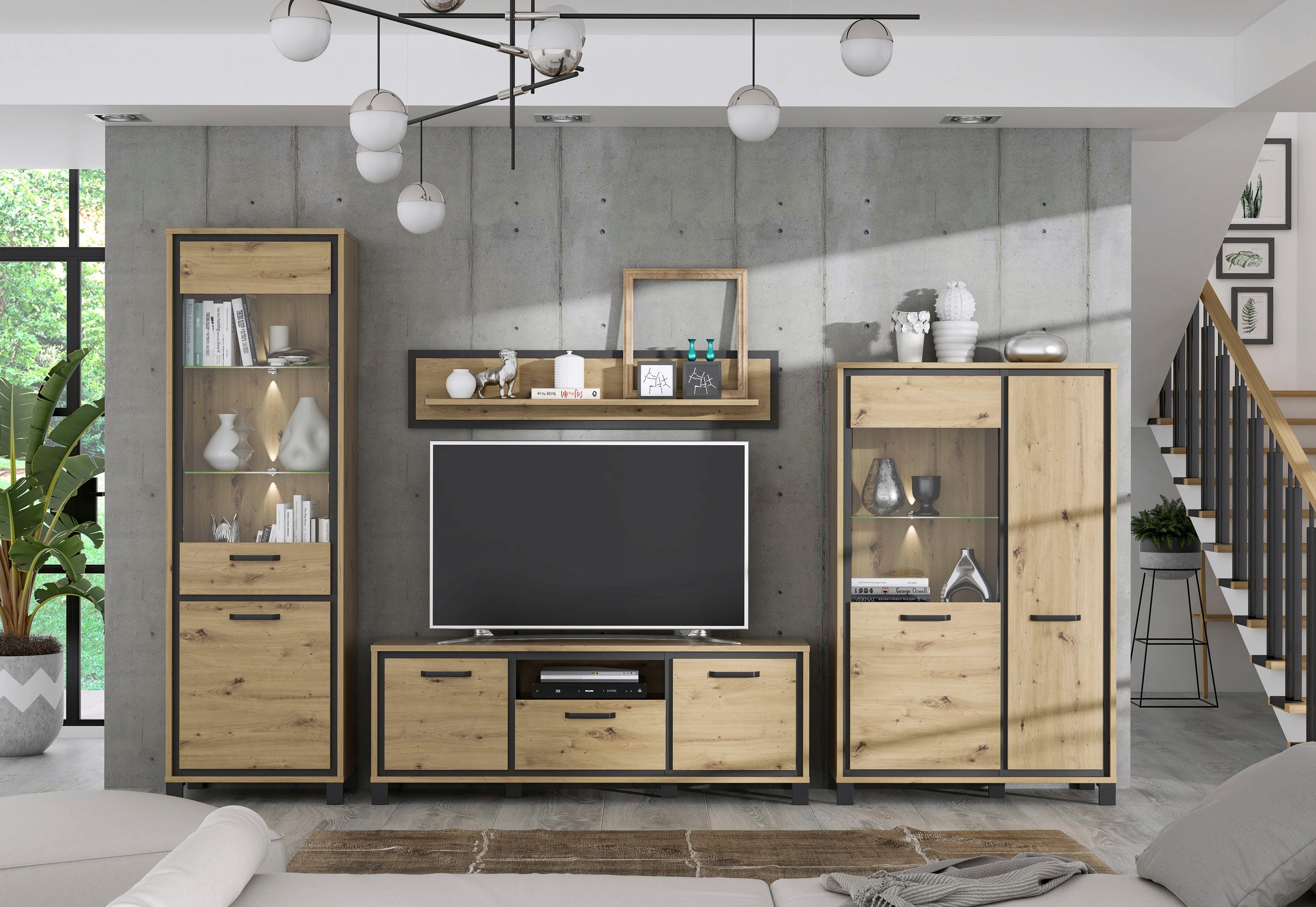 FORTE Vitrinekast Trondheim Hoogte 161 cm
