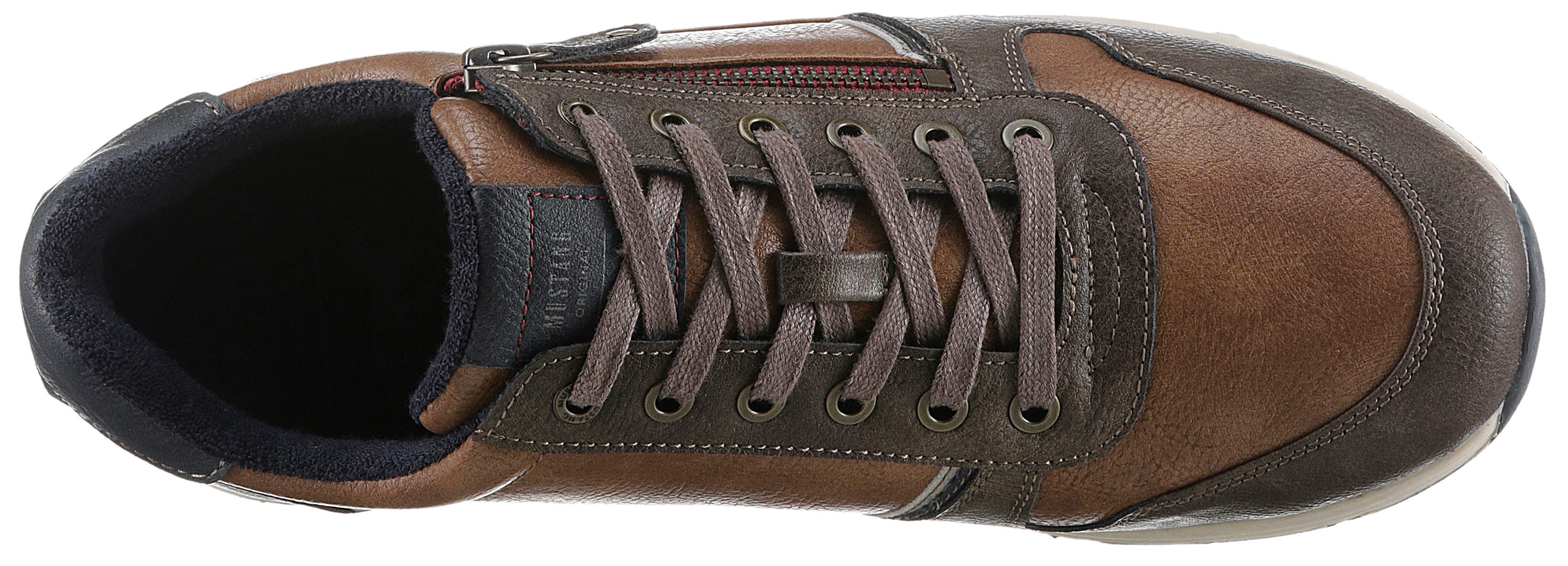 Mustang Shoes Sneakers met rits, vrijetijdsschoen, lage schoen, veterschoen