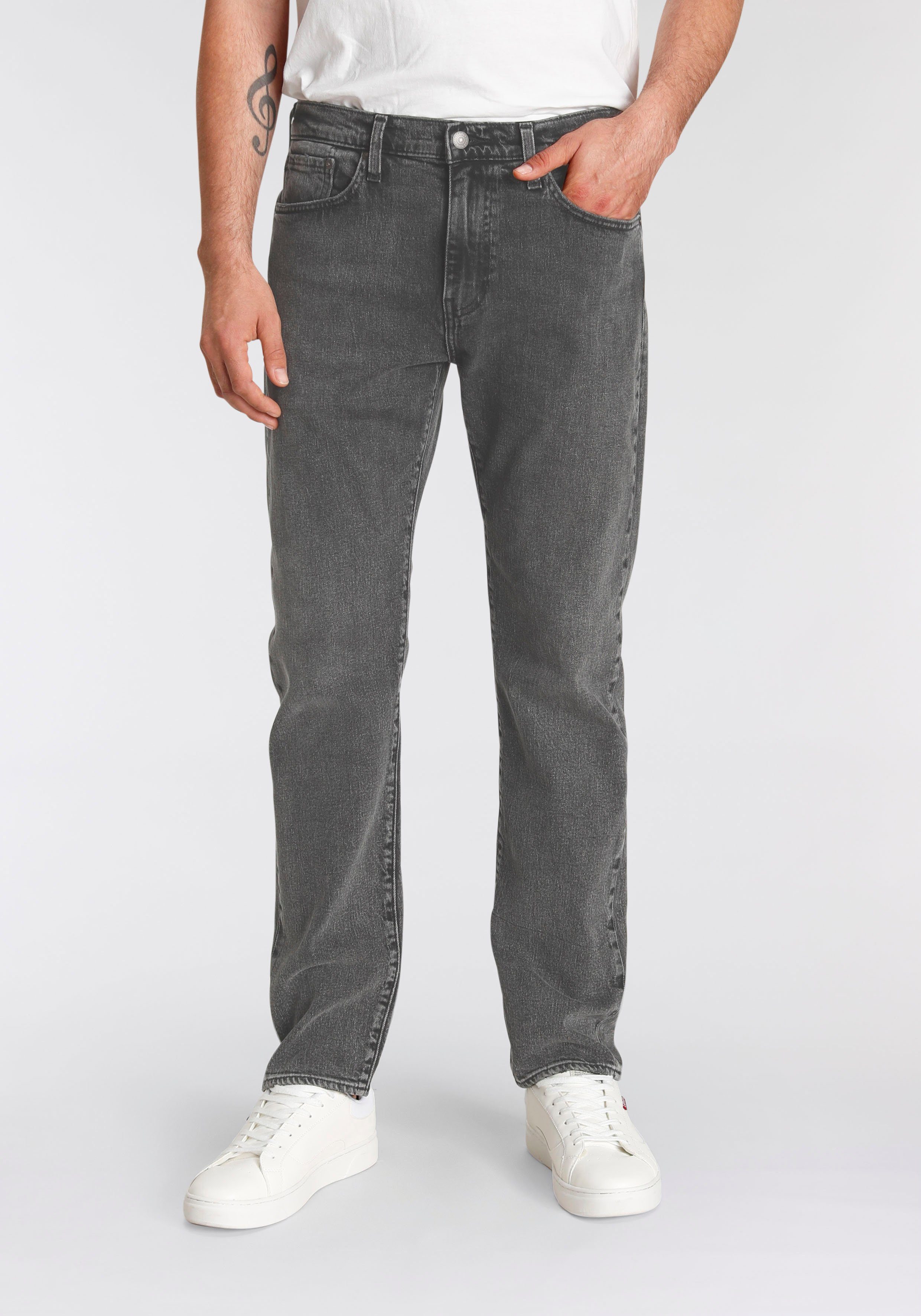Levi's Tapered jeans 502 TAPER in een elegante, moderne stijl heren tapered jeans maat 33 grijs