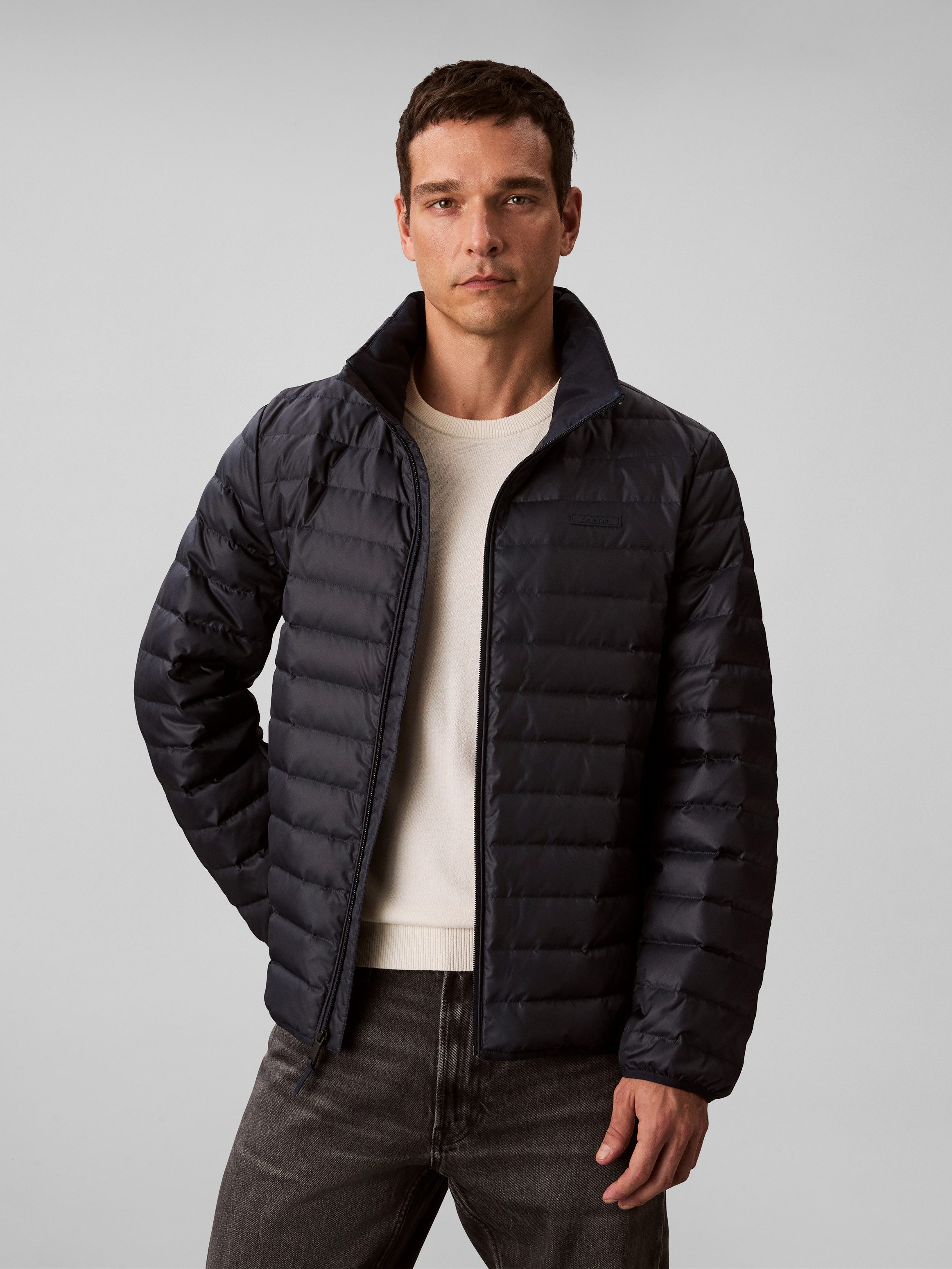 Calvin Klein Gewatteerde jas LS LT WT NYLN CHNNLD