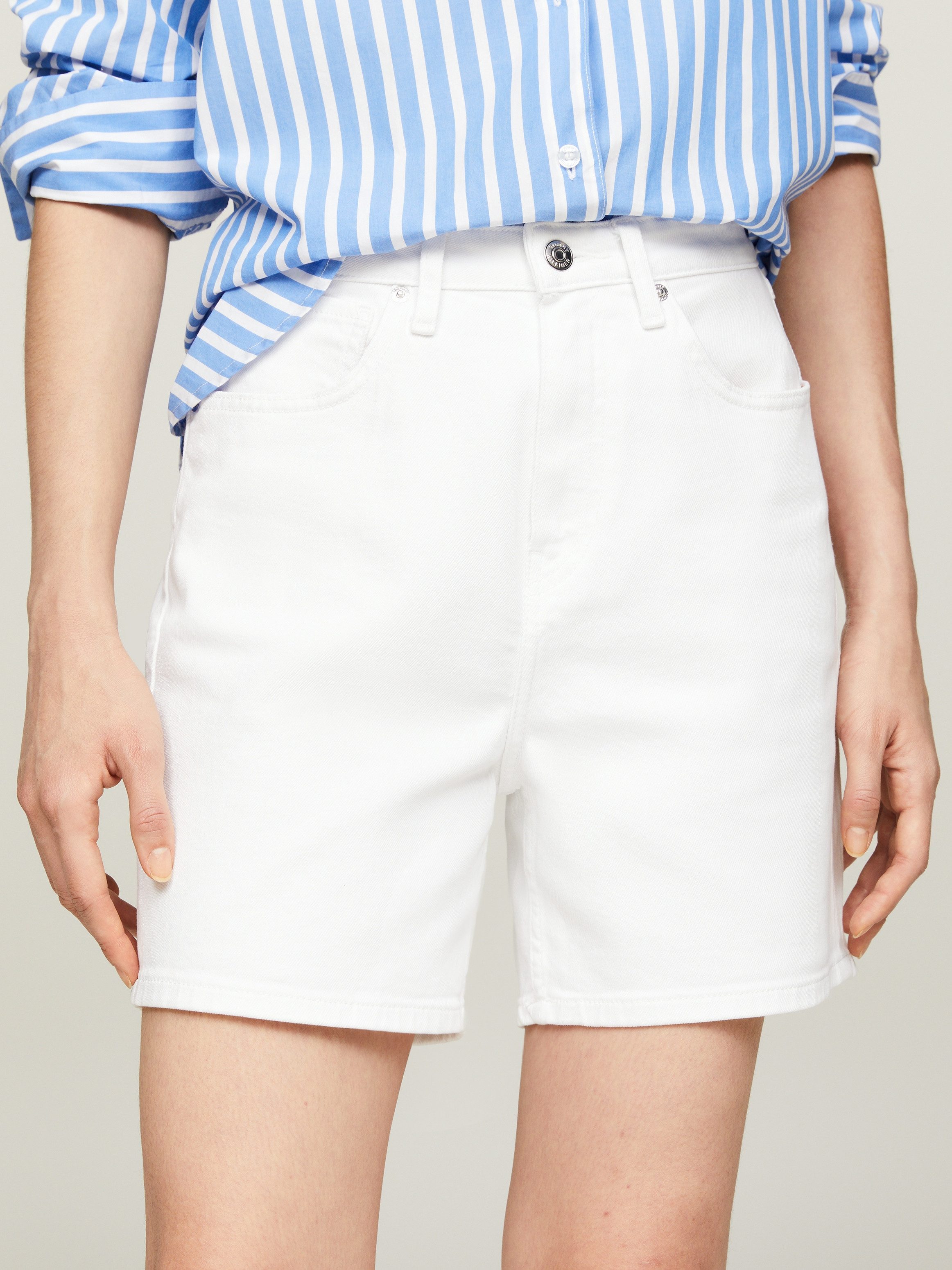 Tommy Hilfiger Short DNM STRAIGHT SHORT HW WHITE