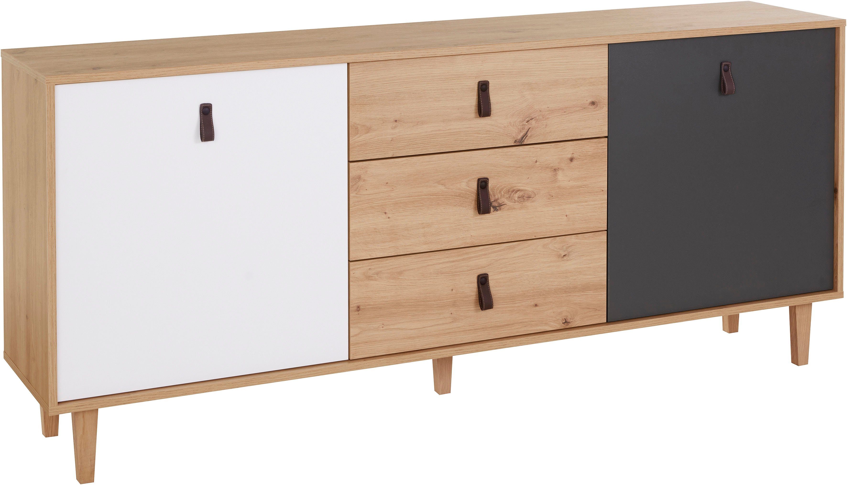 Homexperts Dressoir BRISTOL , breedte 120 cm of 180 cm, met massieve eiken poten
