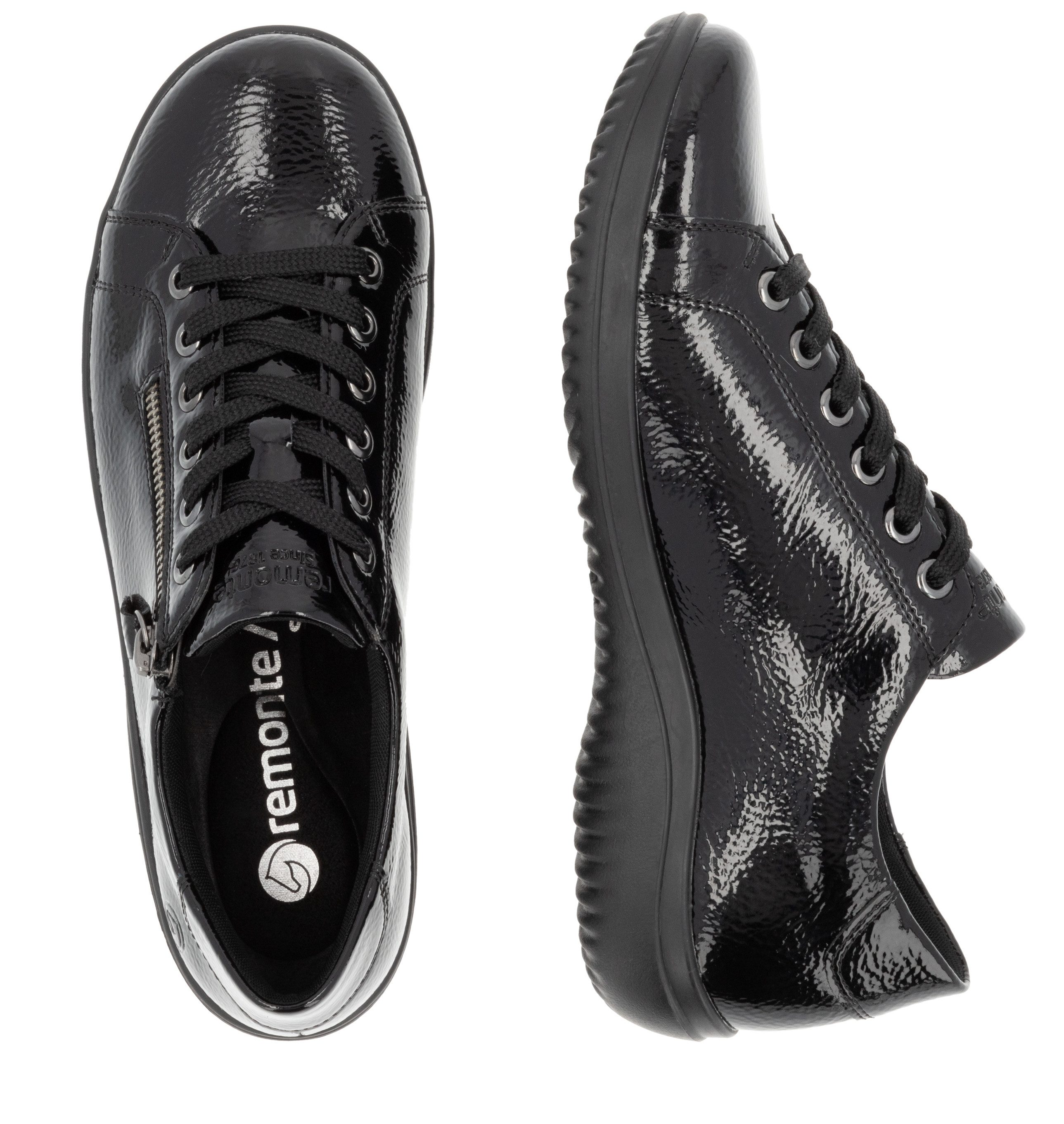 Remonte Sneakers met sleehak vrijetijdsschoen, lage schoen, comfort schoen met uitneembare inlegzool