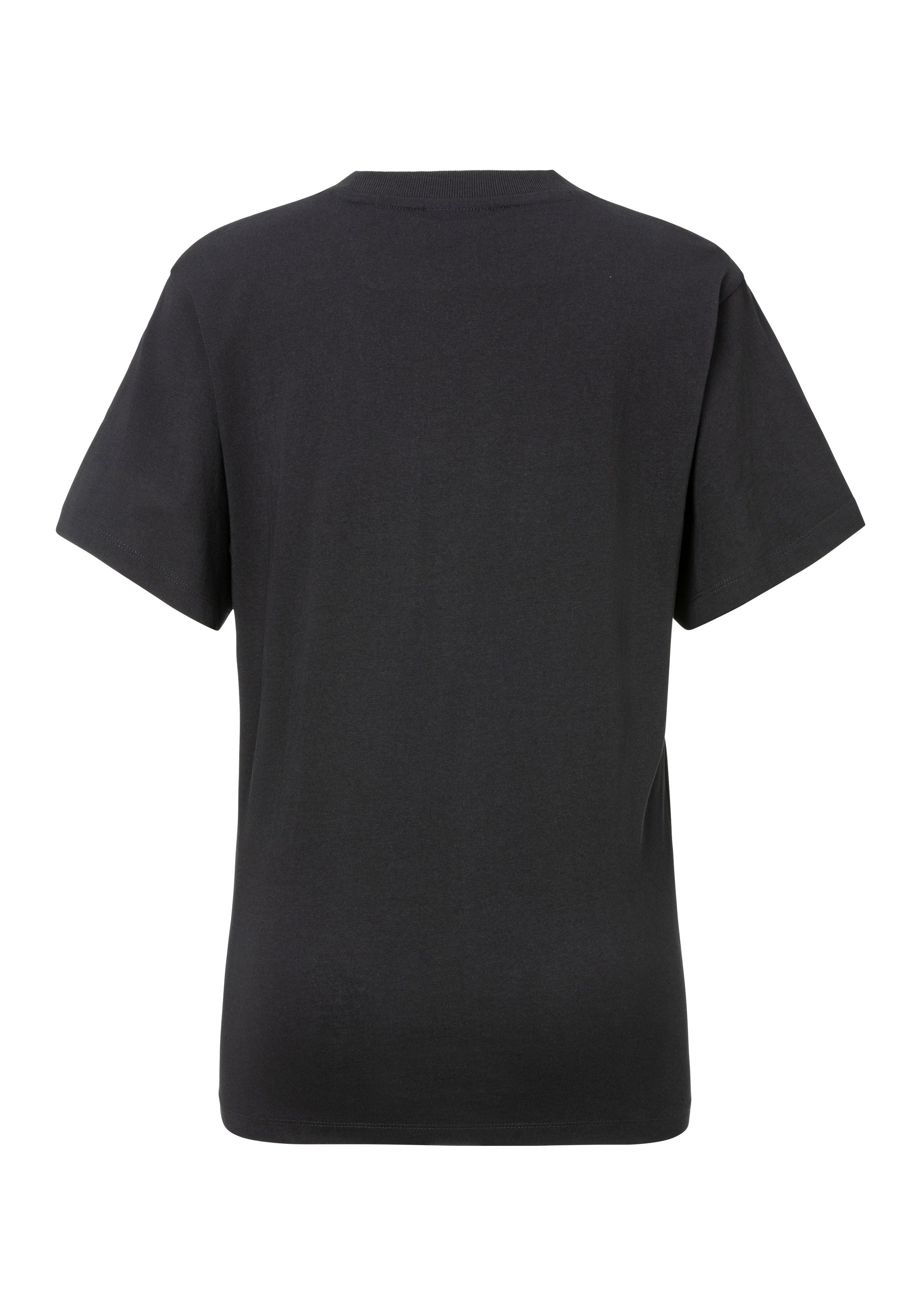 HUGO Blue T-shirt Vintage Tee met logo-badge