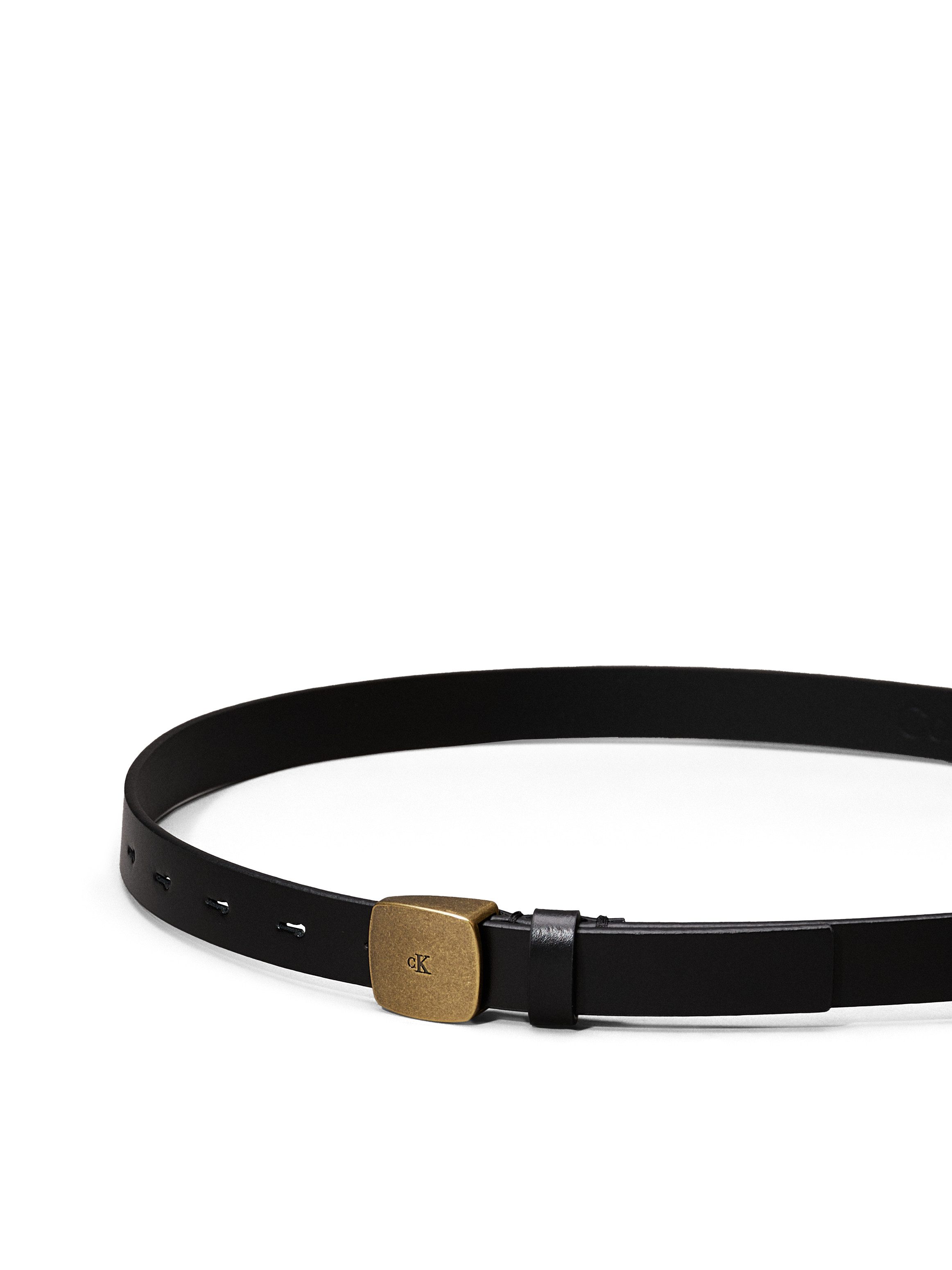 Calvin Klein Leren riem CASUAL PLAQUE BUCKLE 20MM