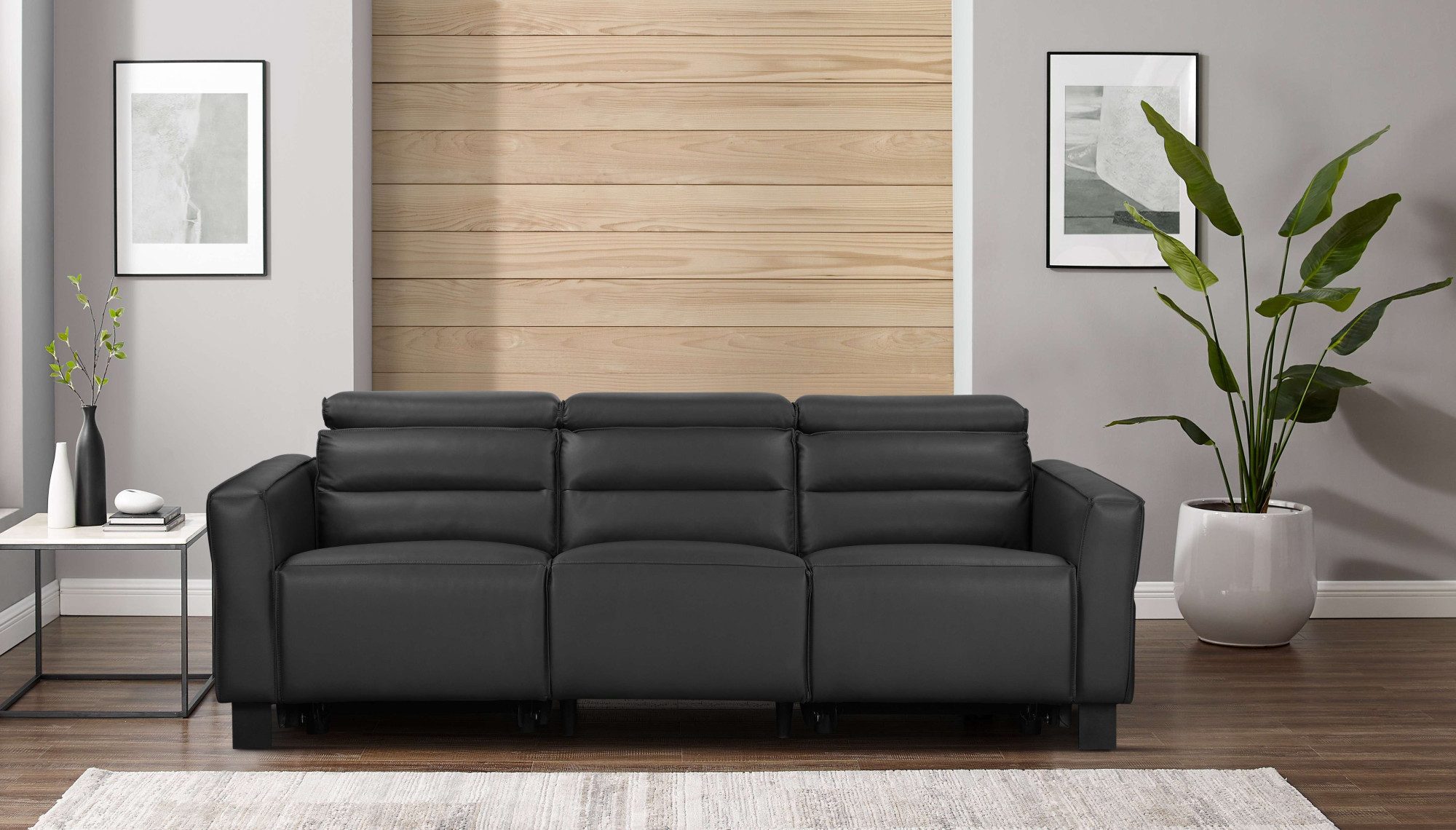 Places of Style 3-zitsbank Carpari, 224 cm, handmatige of elektrische relaxfunctie in 2 zitplaatsen