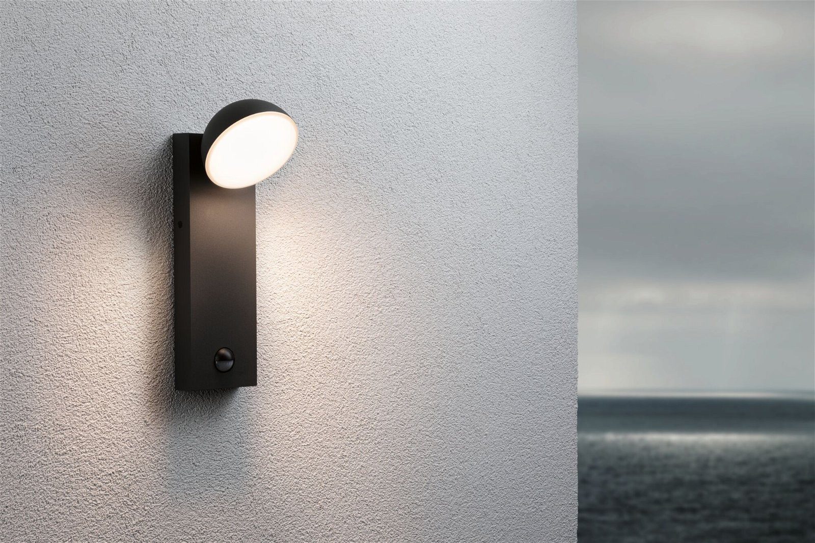 Paulmann Led-wandlamp voor buiten Puka IP44 rond 110x125mm 3000K 8,5W 460lm 230V Antraciet Aluminium (1 stuk)