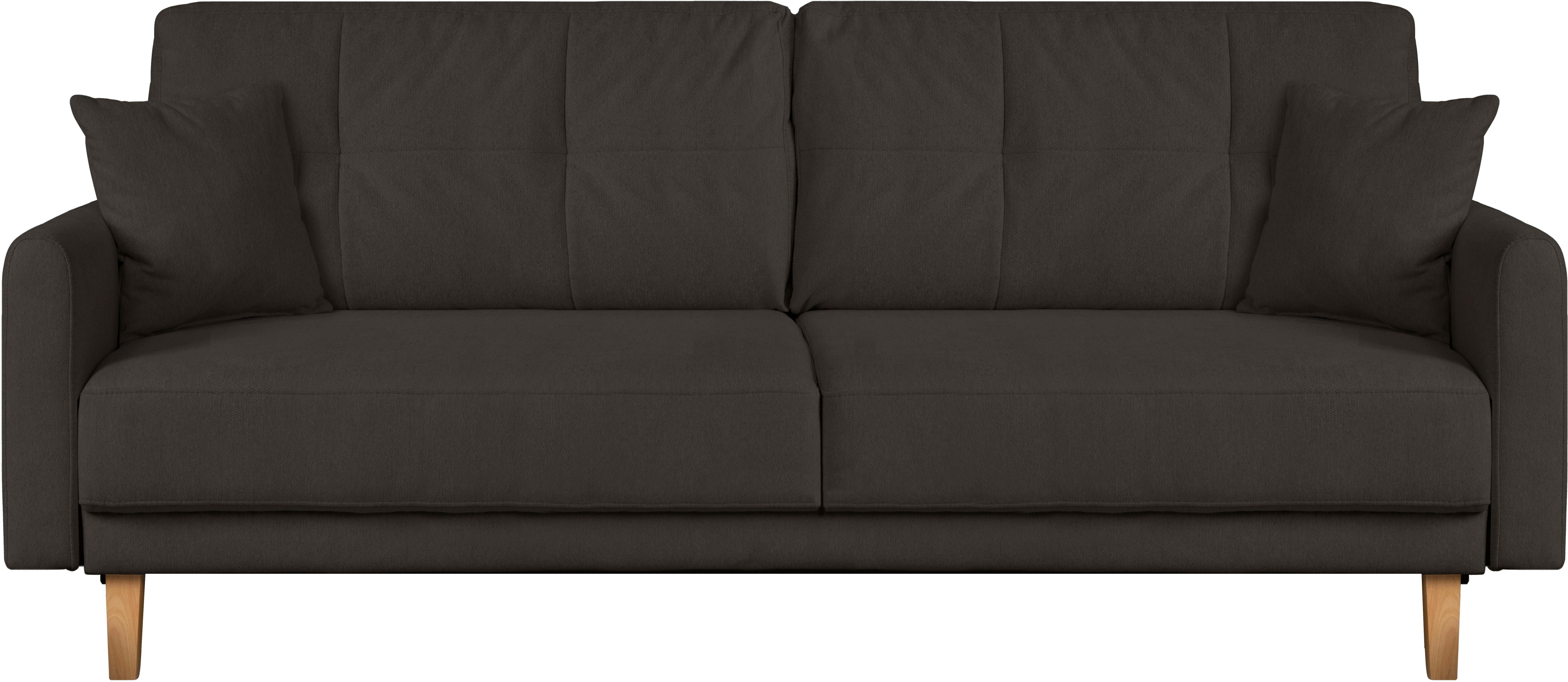 Home affaire 2-zitsbank TRIPLO met golfsysteem, afmetingen B/D/H: 165/100/89 cm Bank met stiksel in het ruggebied, incl. rugkussen en sierkussen