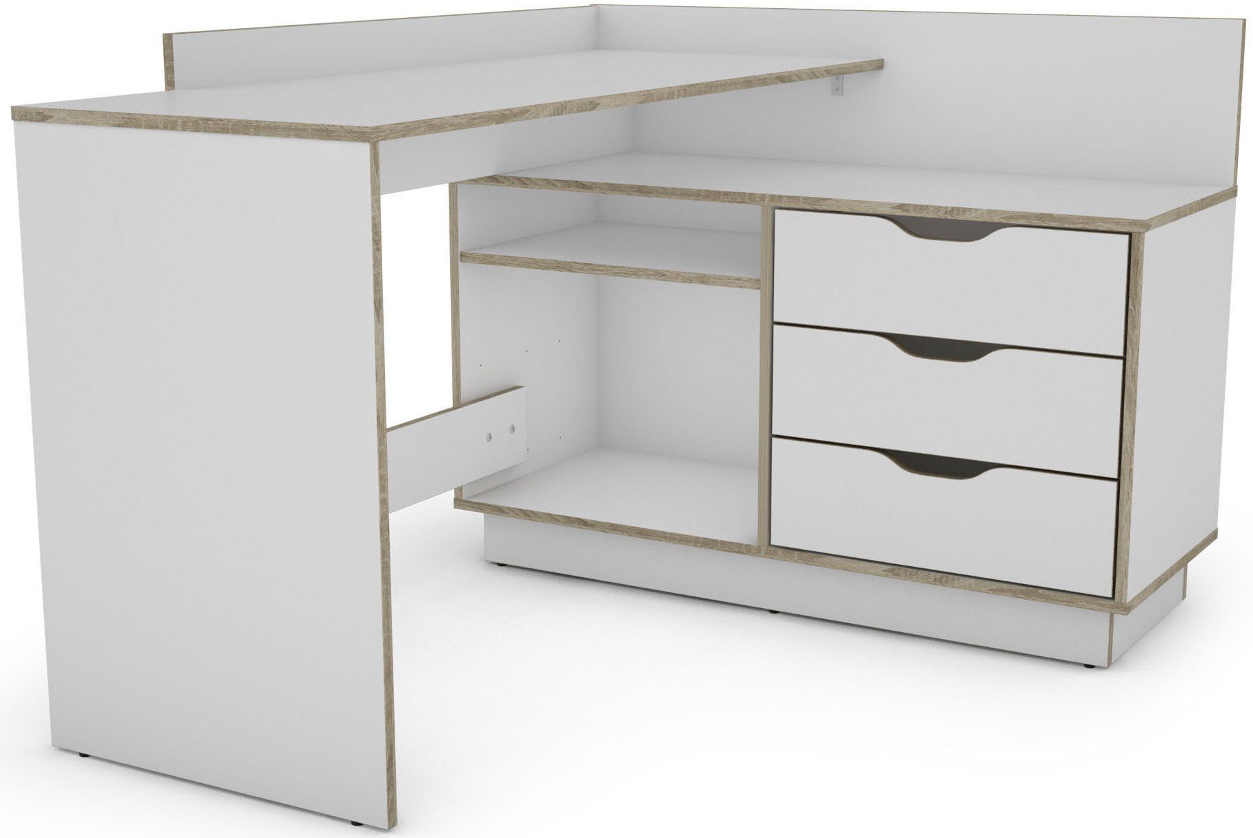 byLIVING Hoekbureau Bern Breedte 129 cm, rechts of links te monteren