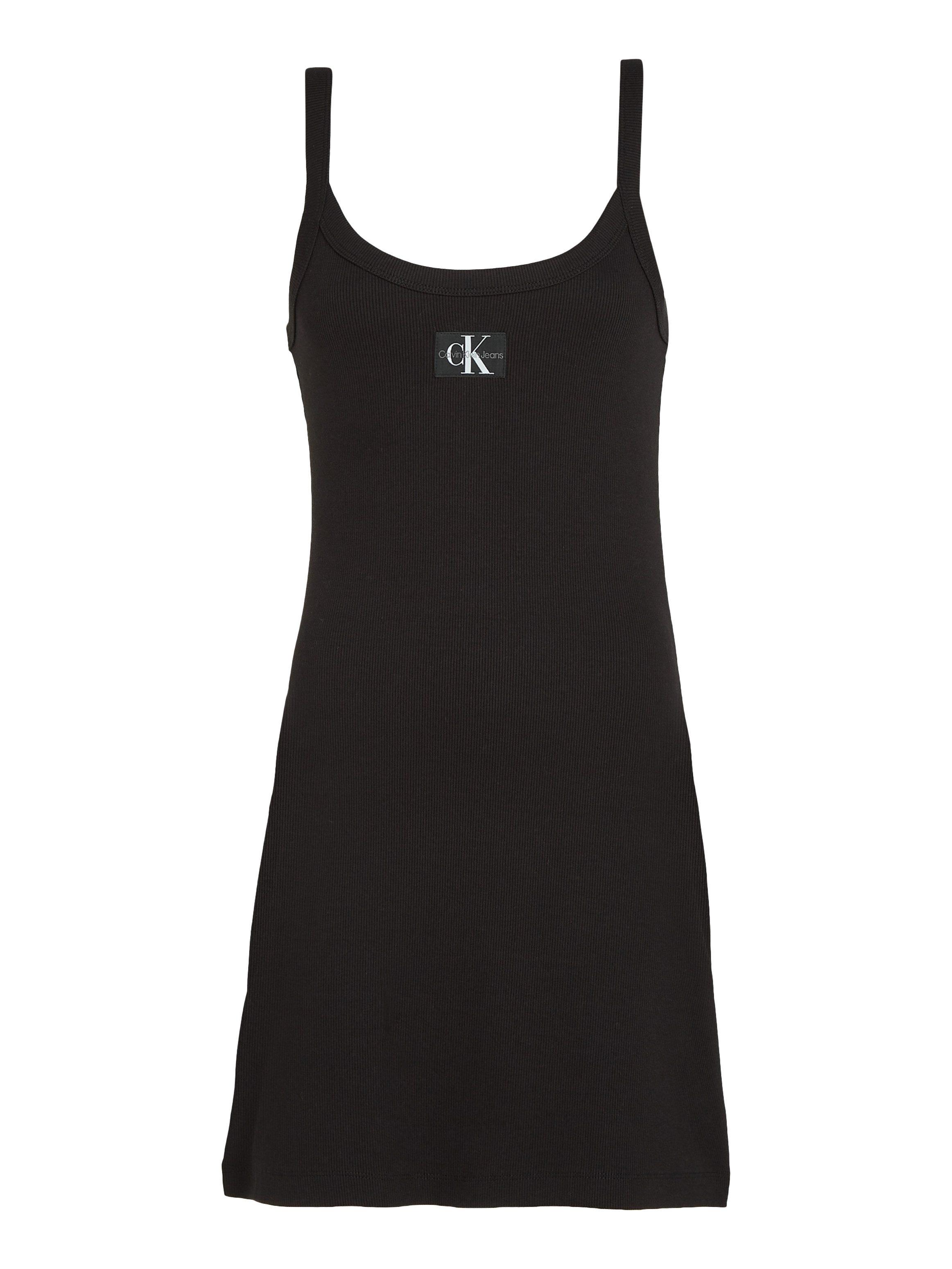 Calvin Klein Jurk met bandjes WOVEN LABEL RIB TANK DRESS