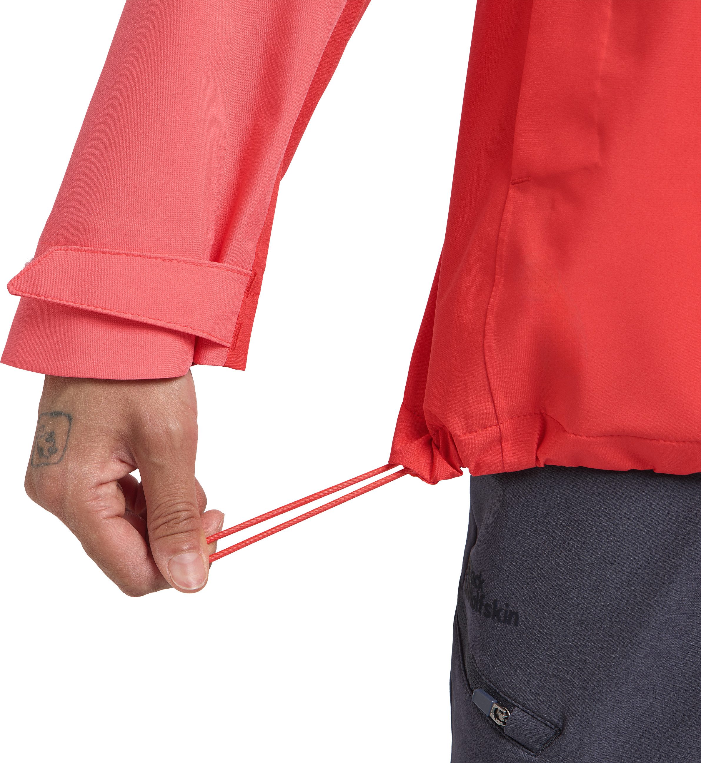 Jack Wolfskin Functioneel jack WEILTAL 2L JKT W Capuchon: vast verbonden met de jas