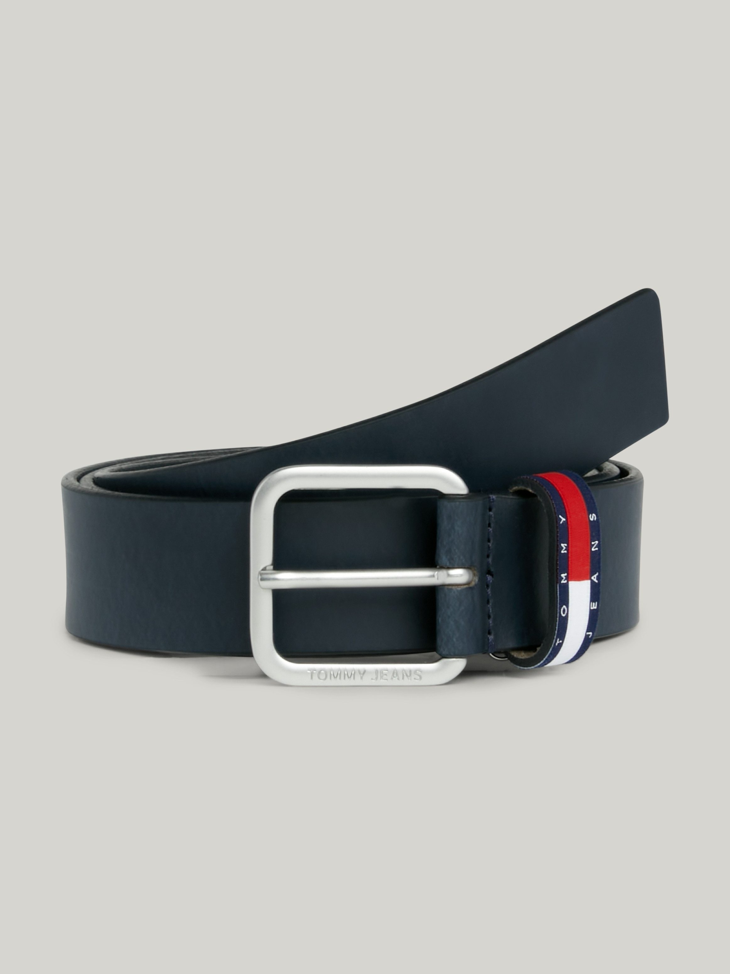 TOMMY JEANS Leren riem TJM RYAN 3.5 Lus met -badge