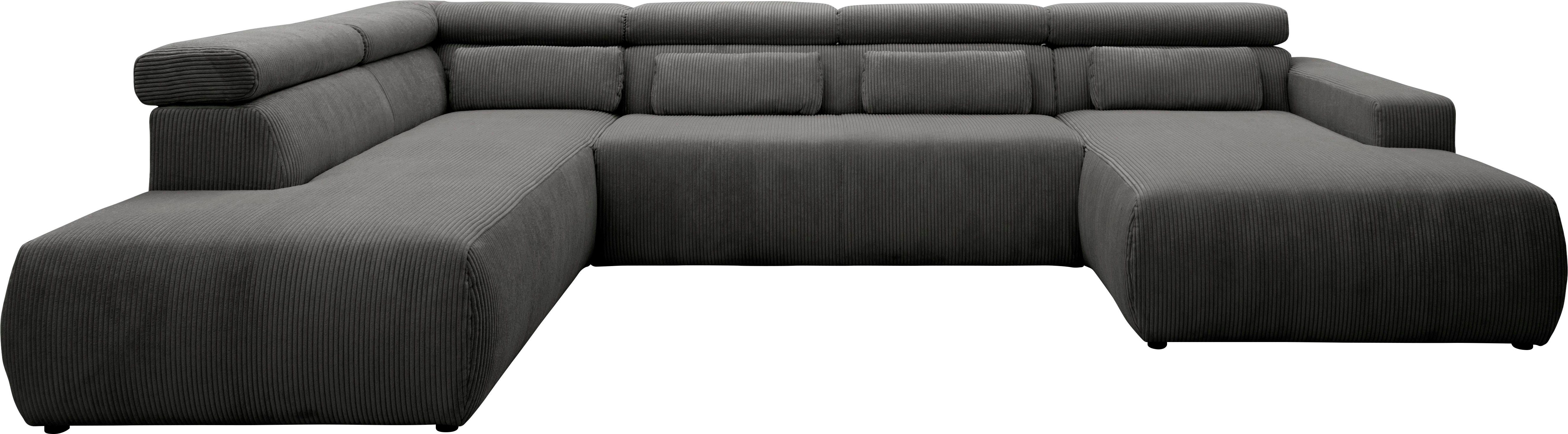 DOMO collection Zithoek Brandon Sitzbelastung 140 kg, mit Nierenkissen, U-Form met hoofdsteunverstelling, optionele zitdiepteverstelling, u-vorm