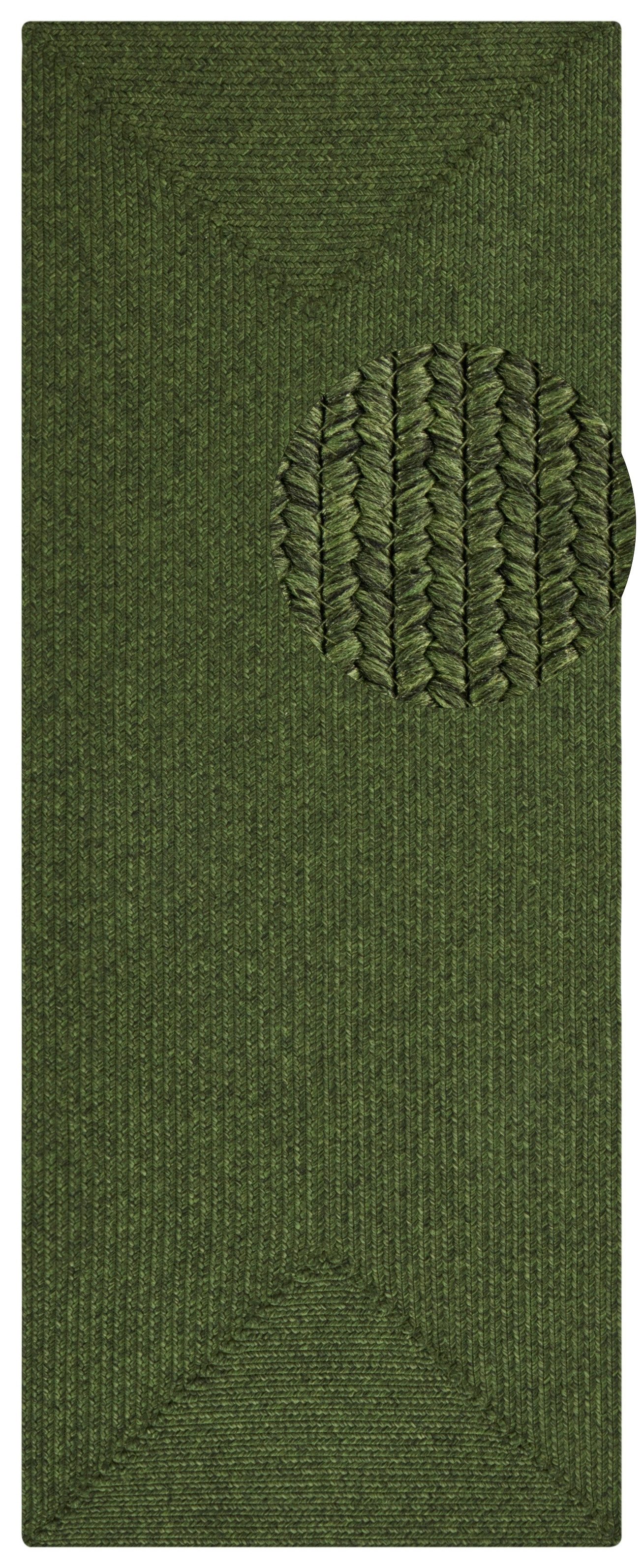 NORTHRUGS Vloerkleed Trenzado In- & outdoor, handgemaakt-look, loper, weerbestendig, balkon, woonkamer