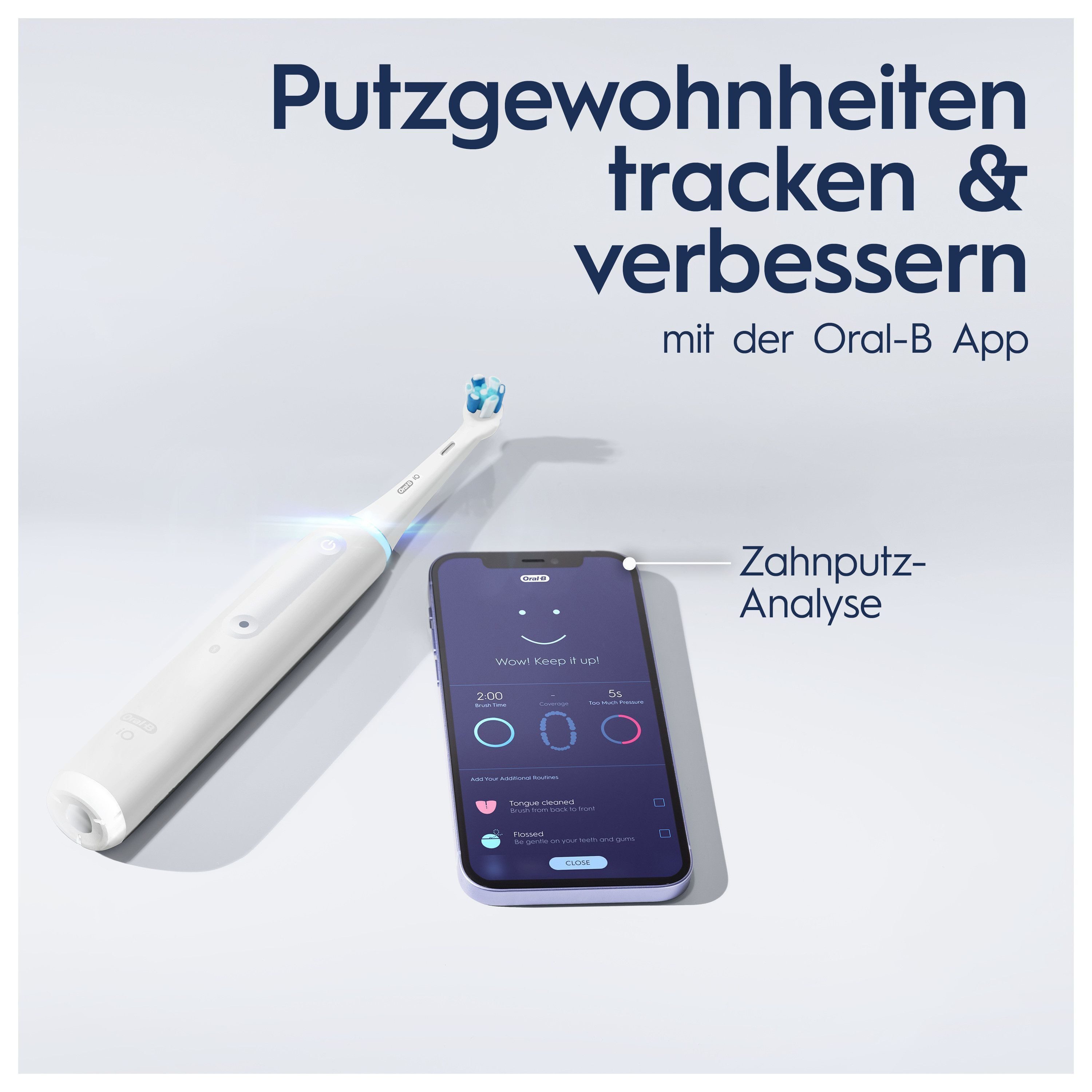 Oral B Elektrische tandenborstel IO 4 met magnet technologie, 4 reinigingsstanden, reisetui