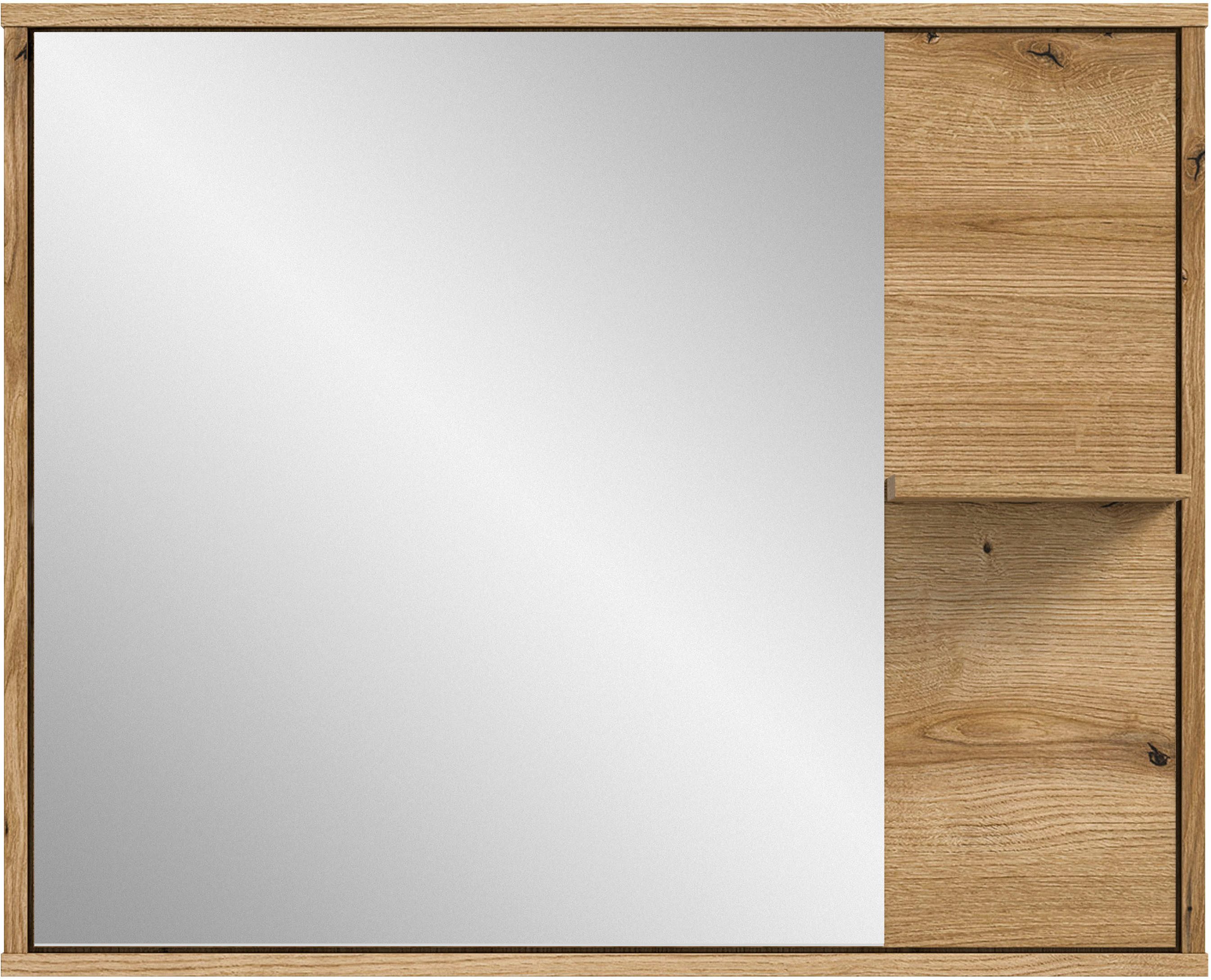 welltime Spiegel Kayu, breedte 84 cm, 1 opbergvlak Badspiegel, badkamermeubels, badkamer, bad, badkamer spiegel